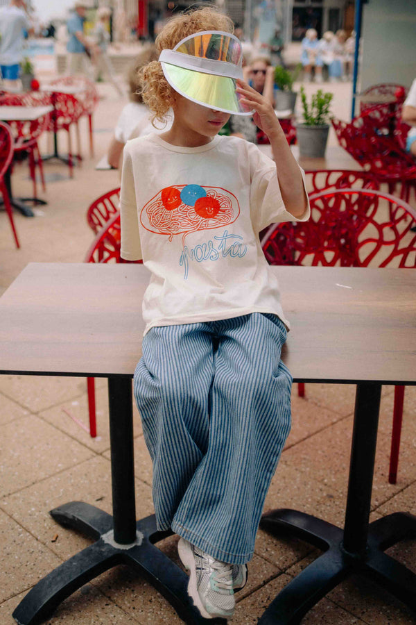 DENIM WASH STRIPED JEANS