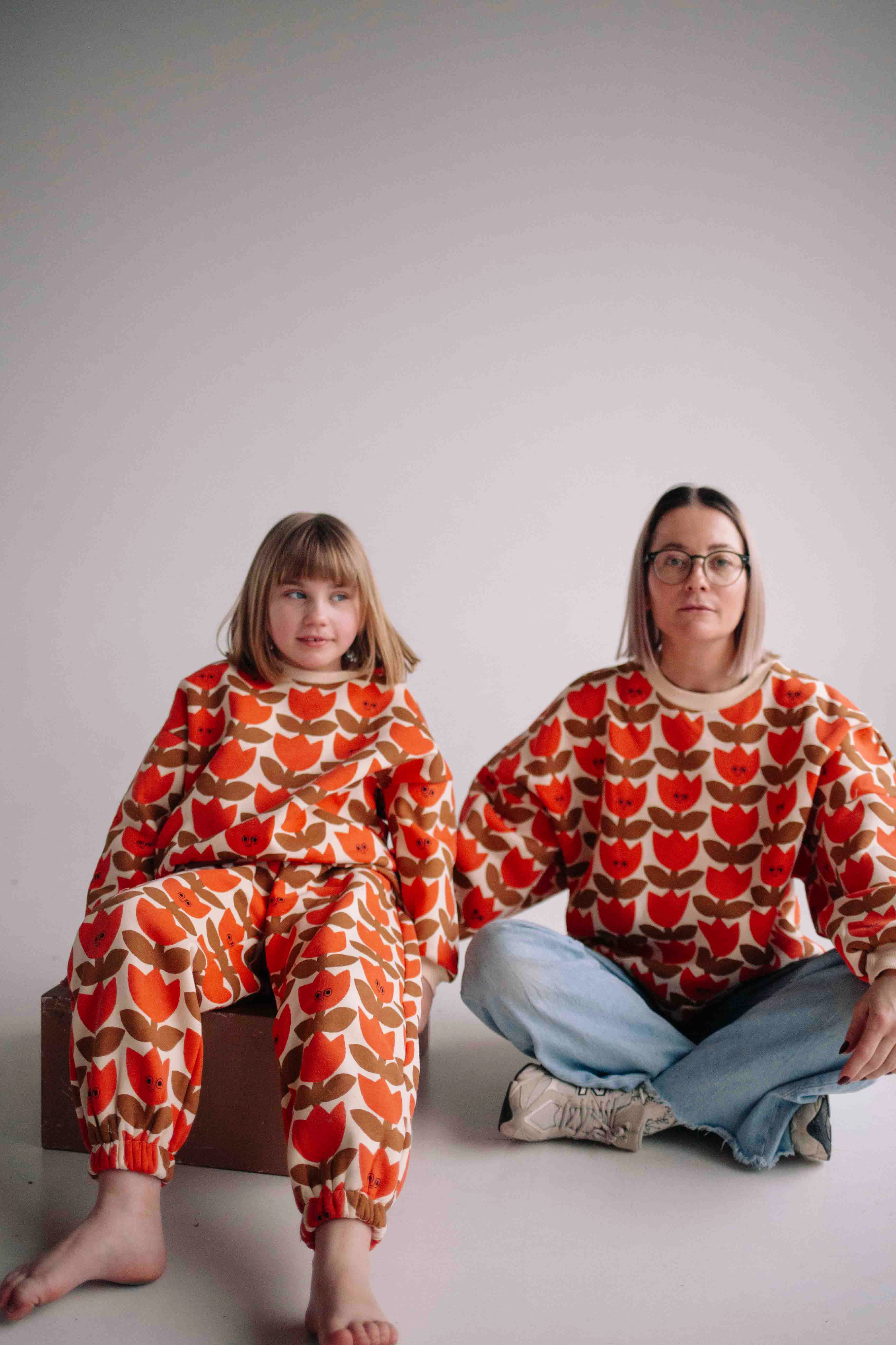 ENSEMBLE ORANGE SMILING TULIPE FEMME