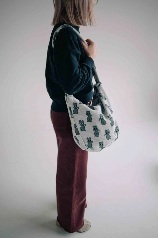CURIOUS KITTEN GREY BAG