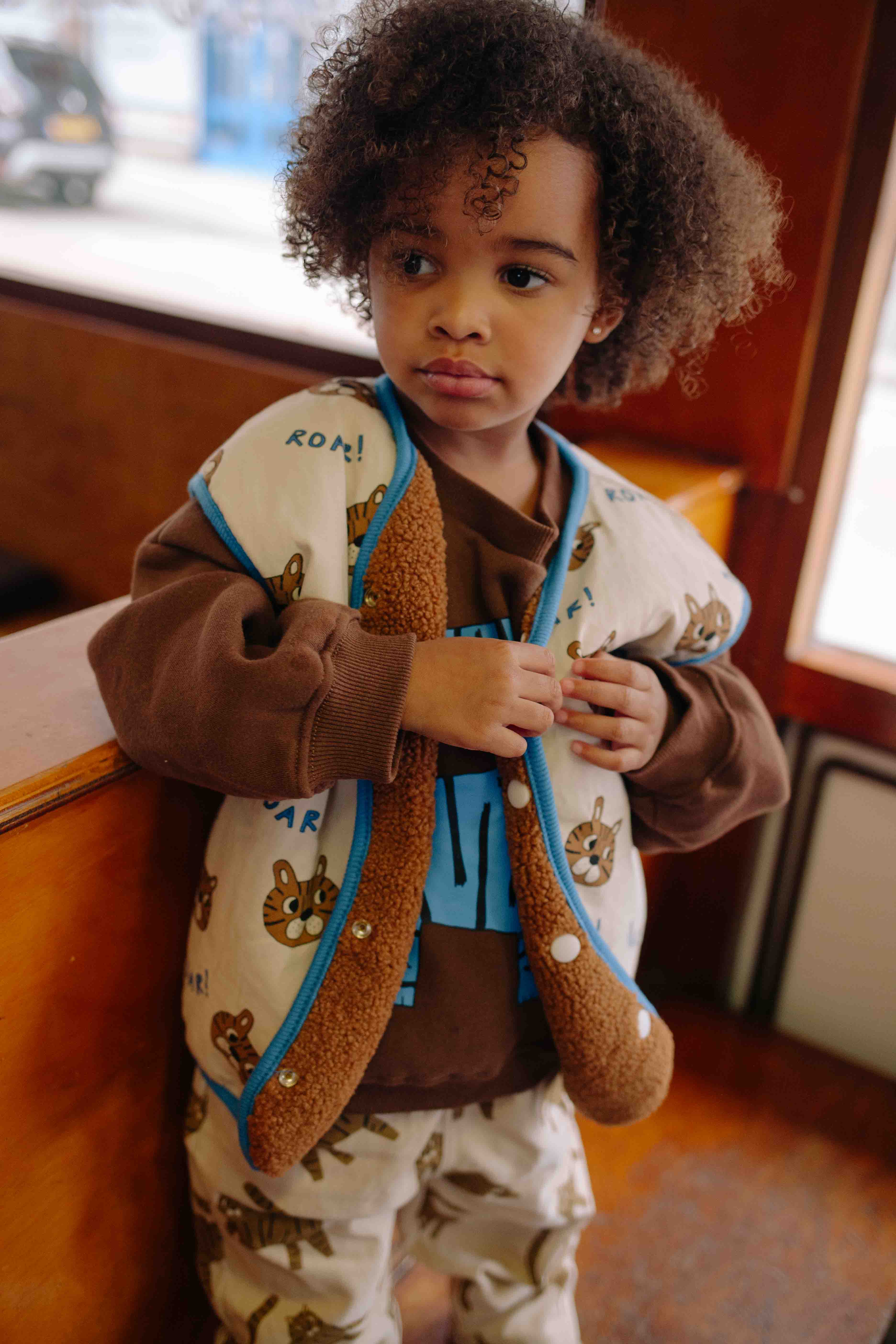 GILET REVERSIBLE MARRON ROAR