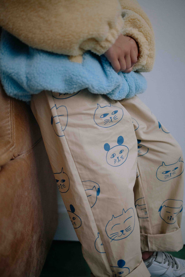 BEIGE MEOW MOOD JEANS