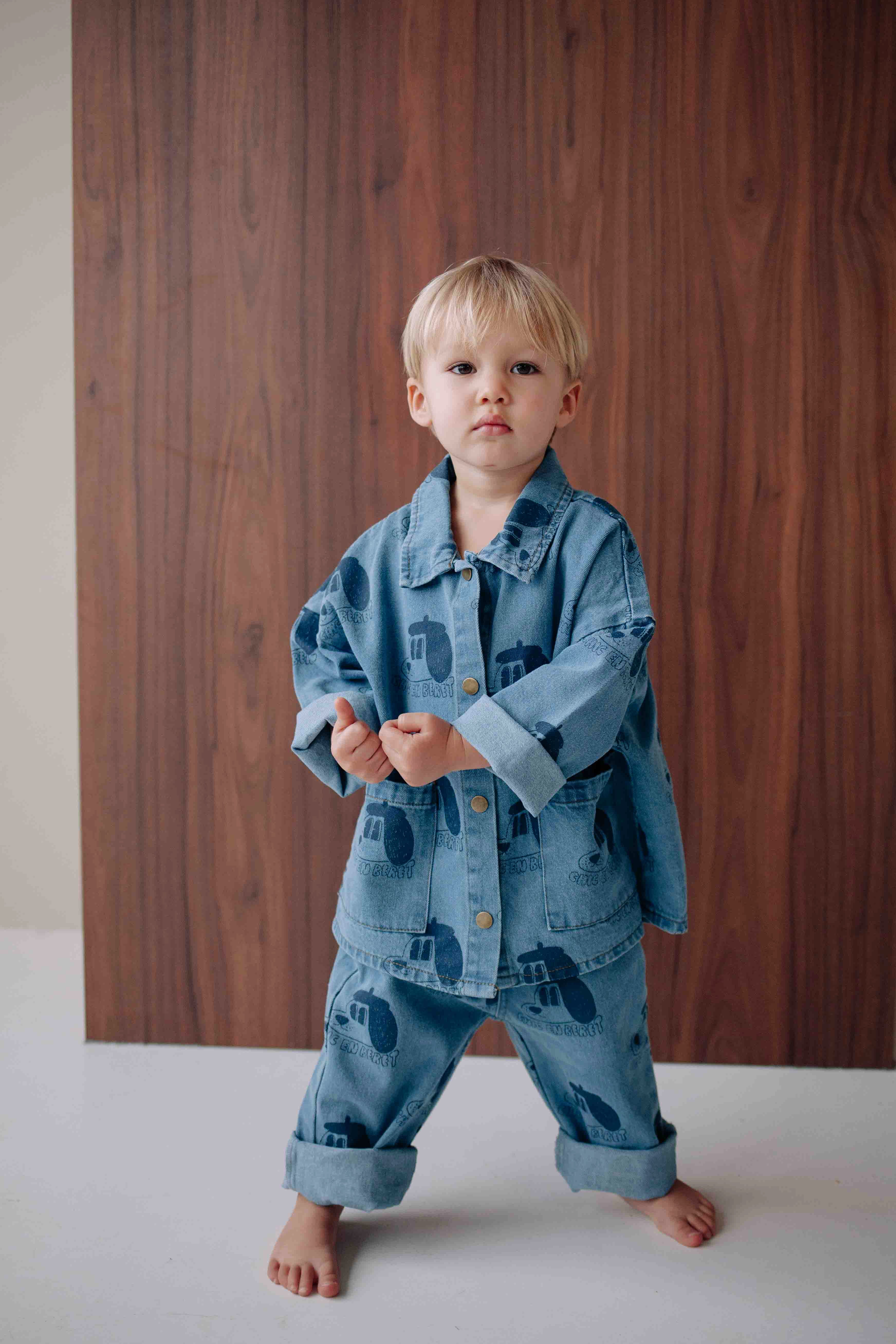 ENSEMBLE DENIM BERET