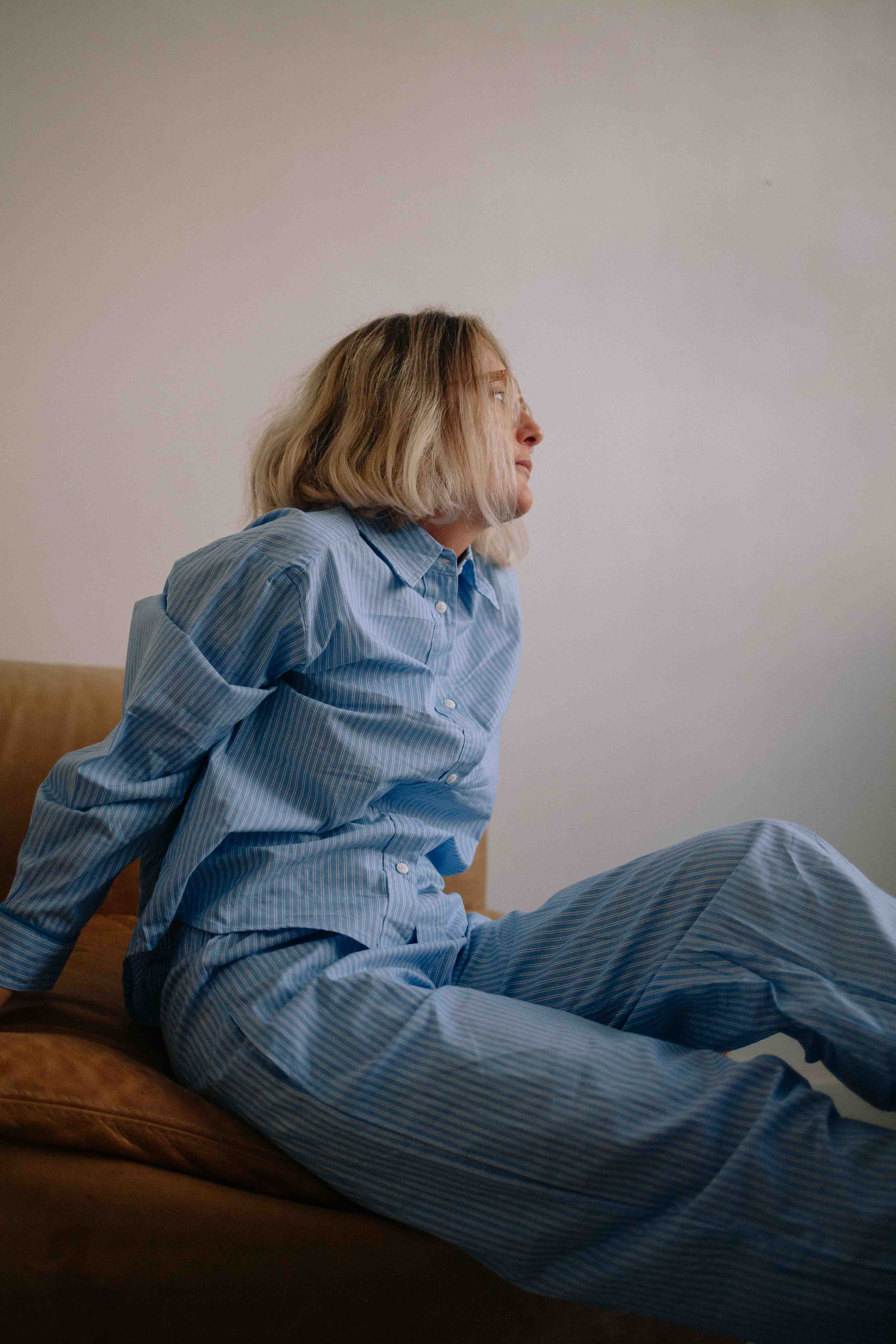 SHIRT PINSTRIPES SET WOMAN