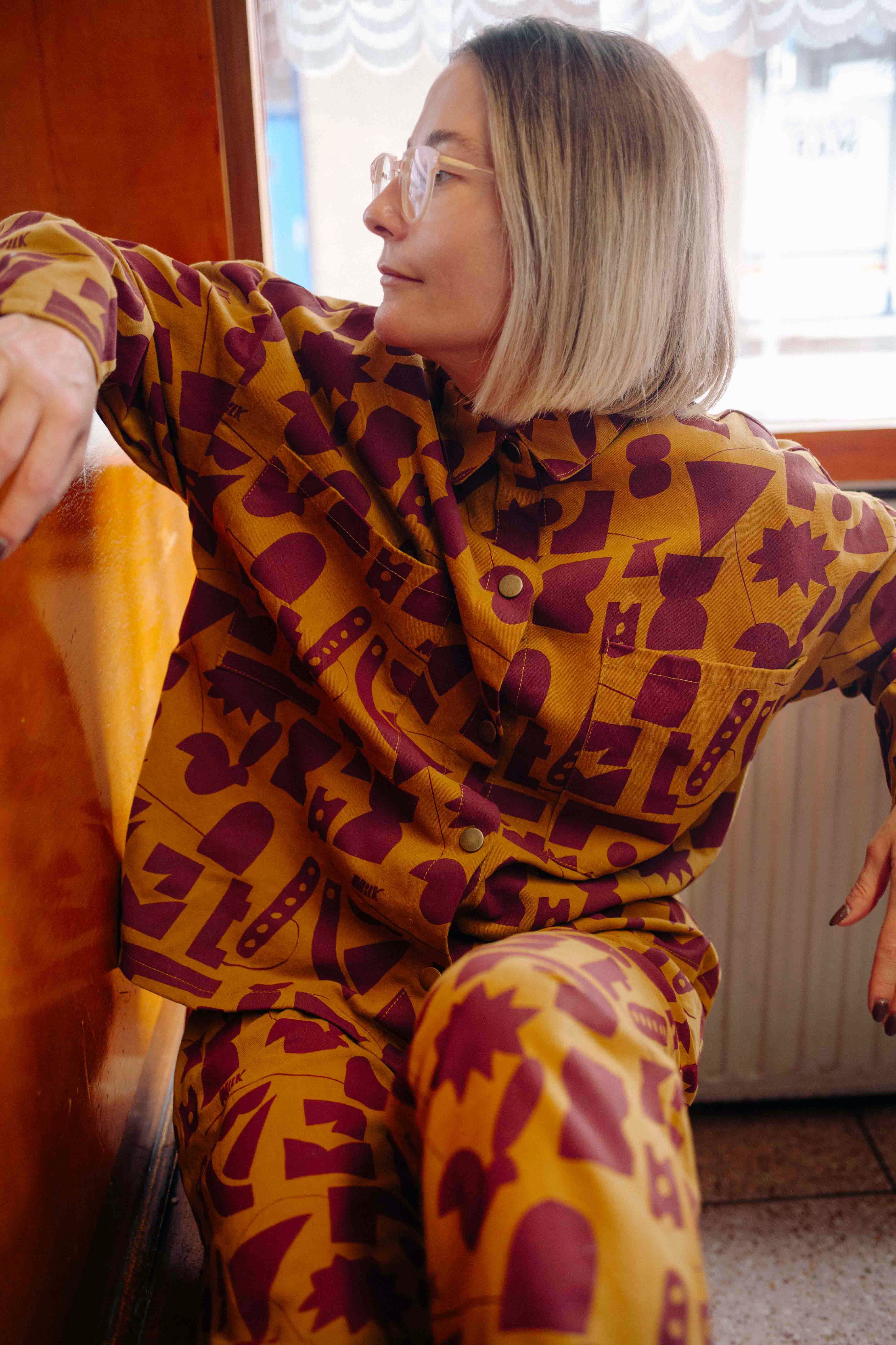 CAFÉ AU MILK DENIM SET WOMAN