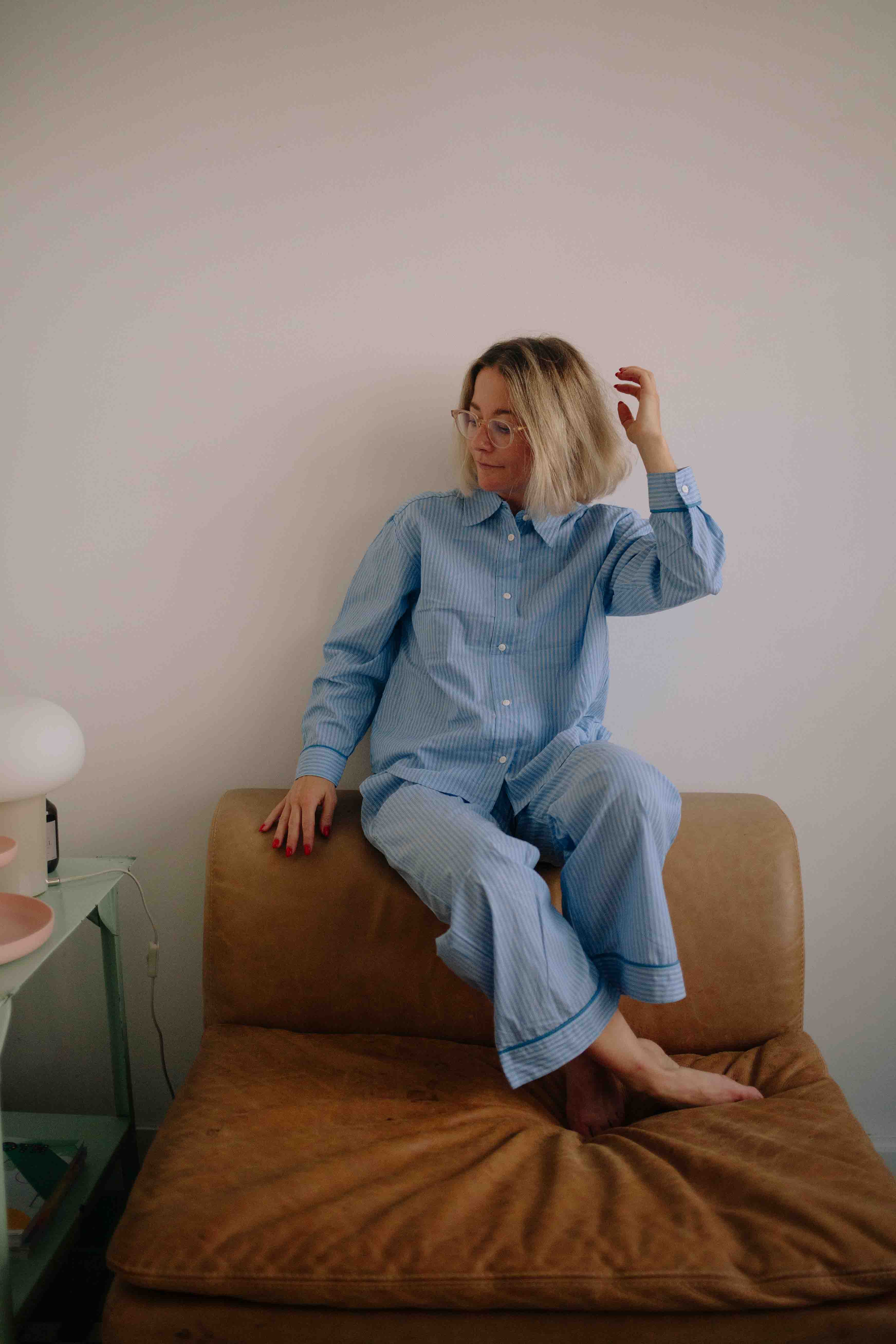 SHIRT PINSTRIPES SET WOMAN