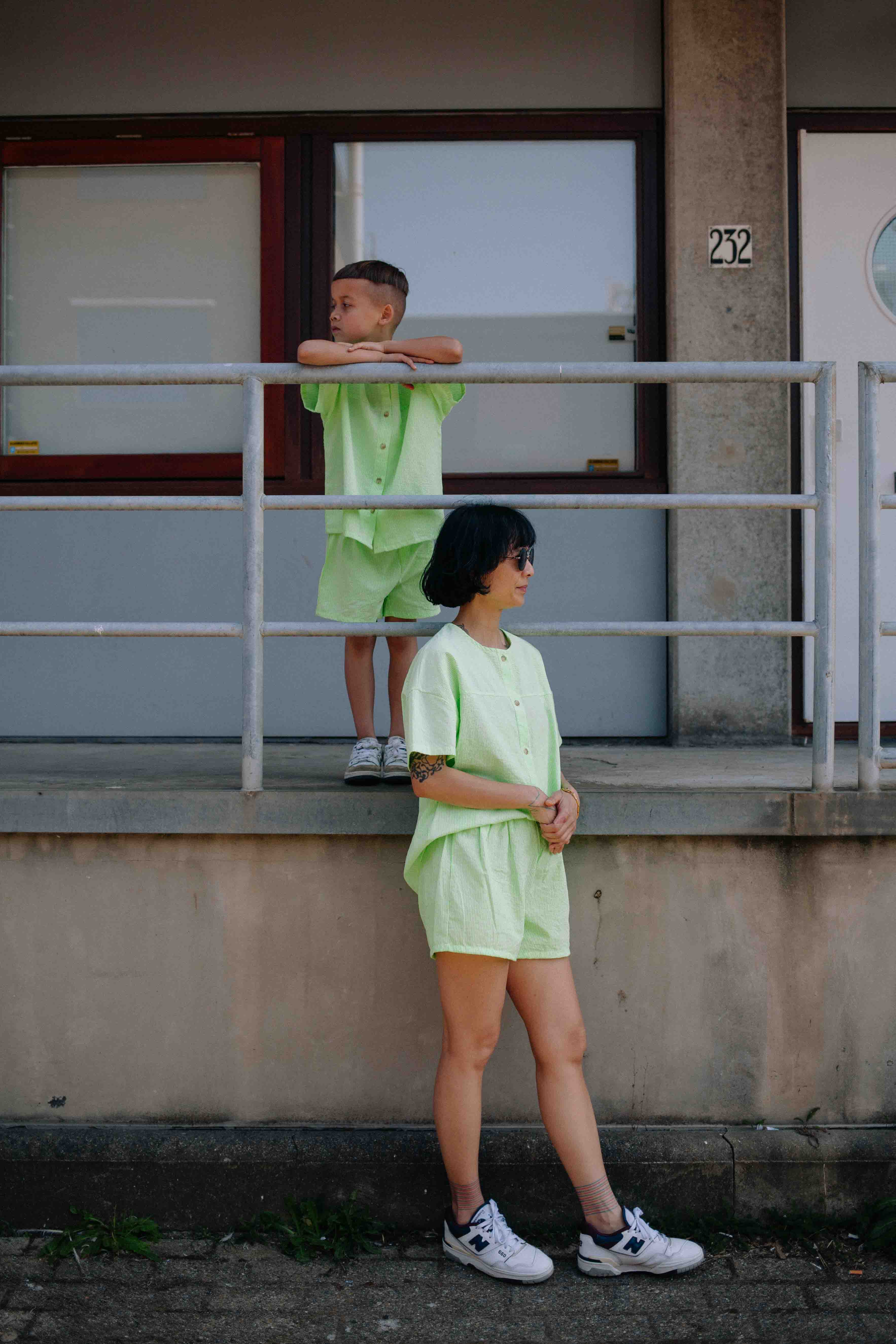 NEON STRIPES SHORT SET