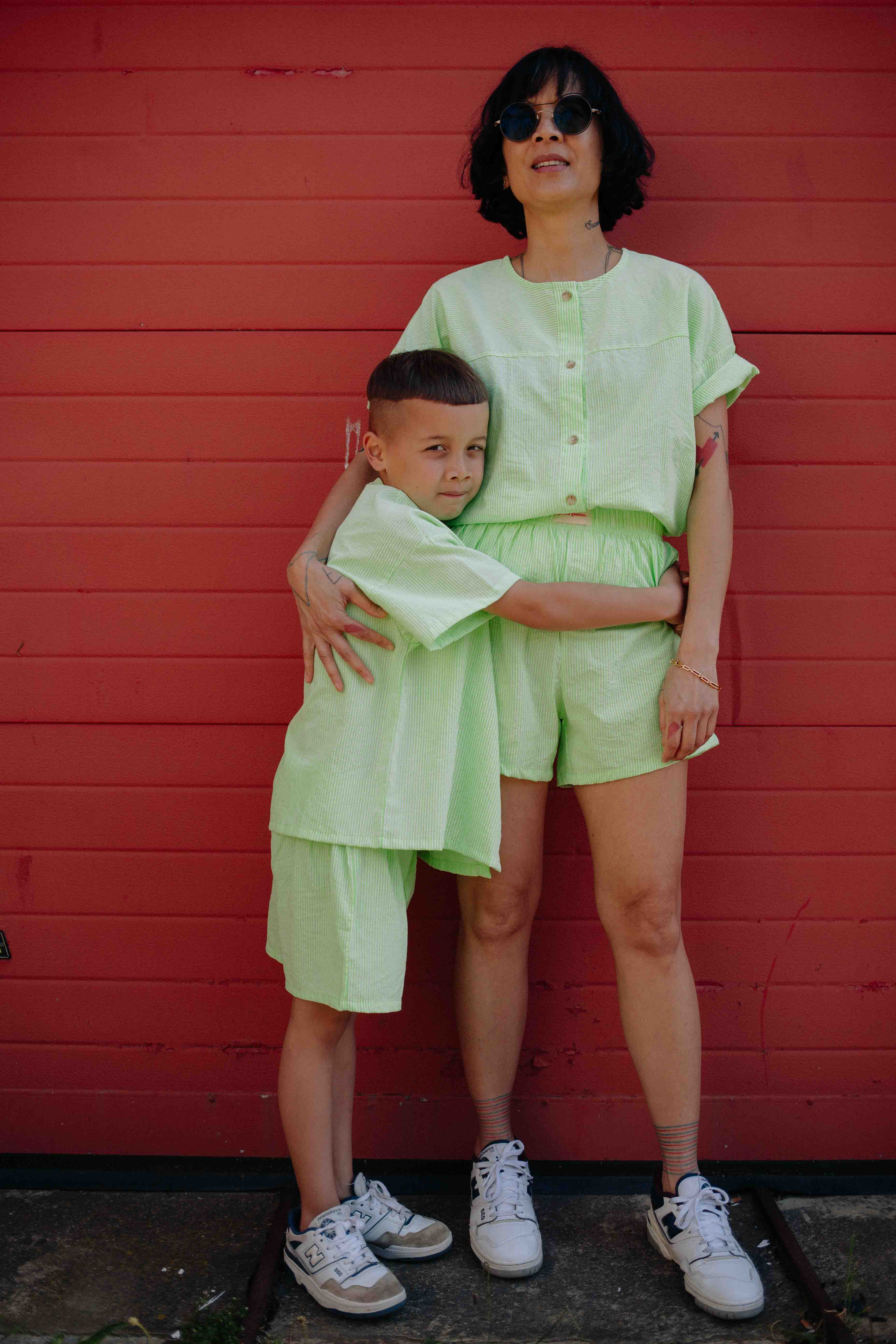 NEON STRIPES SHORT SET