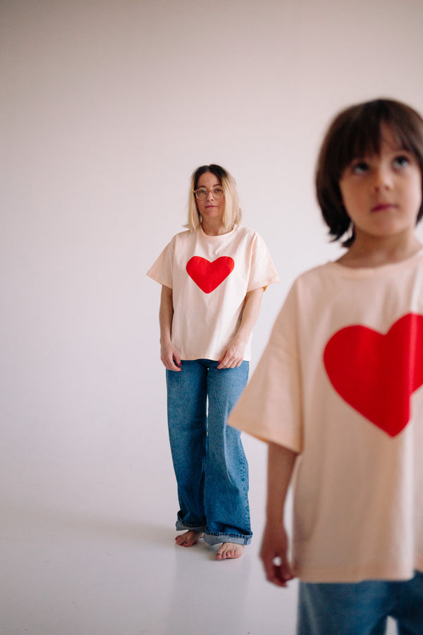 MATCHY - T-SHIRTS GROS CŒUR