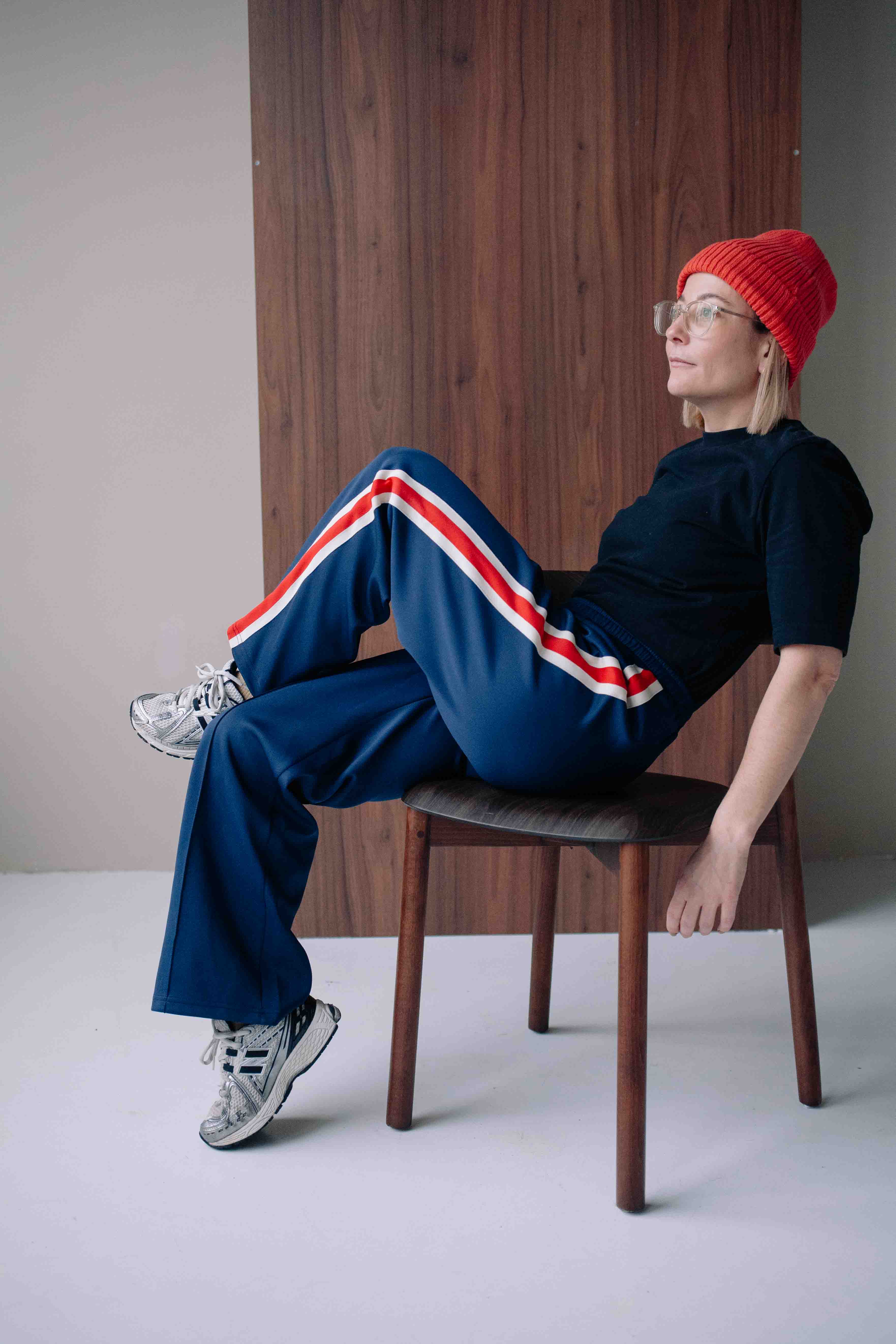 PANTALON SPORTY NAVY FEMME