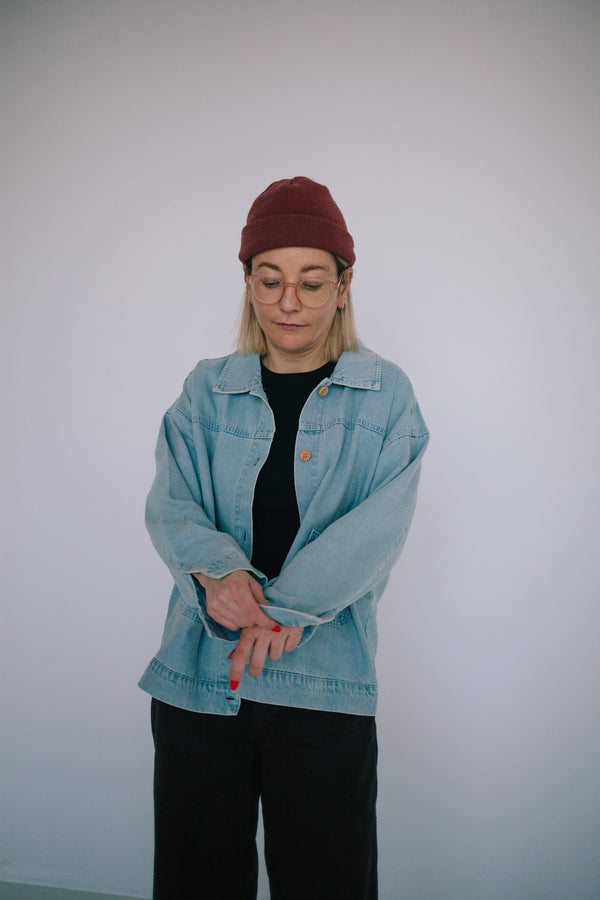 BLEACHED DENIM JACKET WOMAN