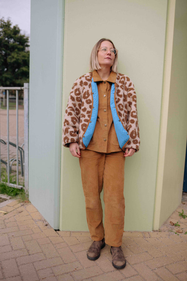 MUSTARD CORDUROY SET WOMAN