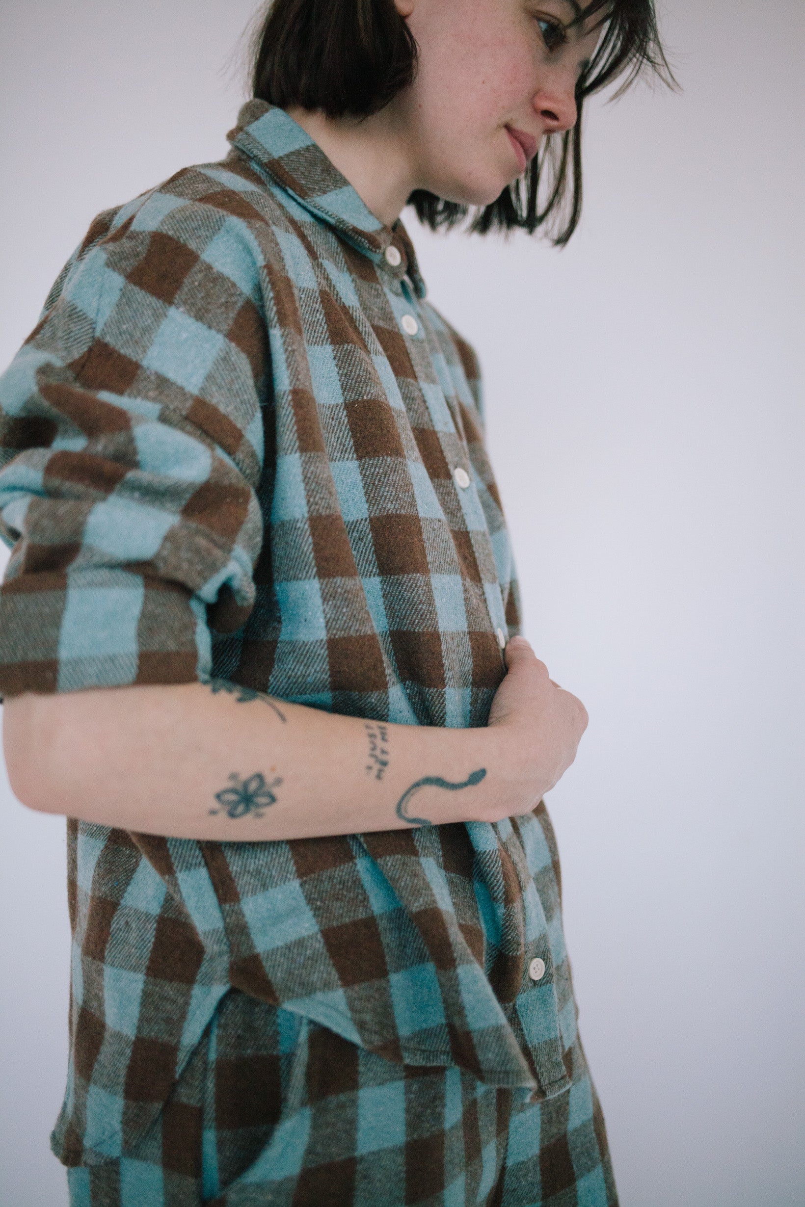 ENSEMBLE PLAID LAGOON FEMME