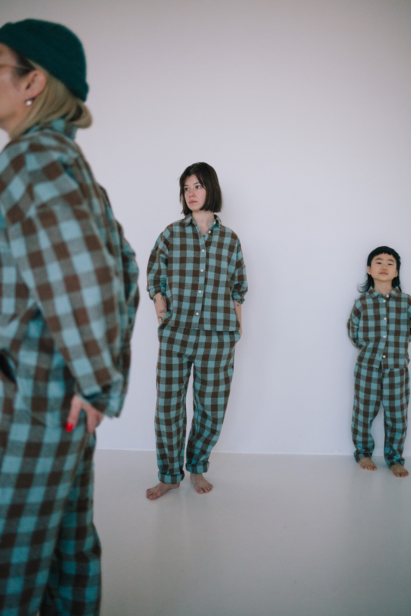 ENSEMBLE PLAID LAGOON FEMME
