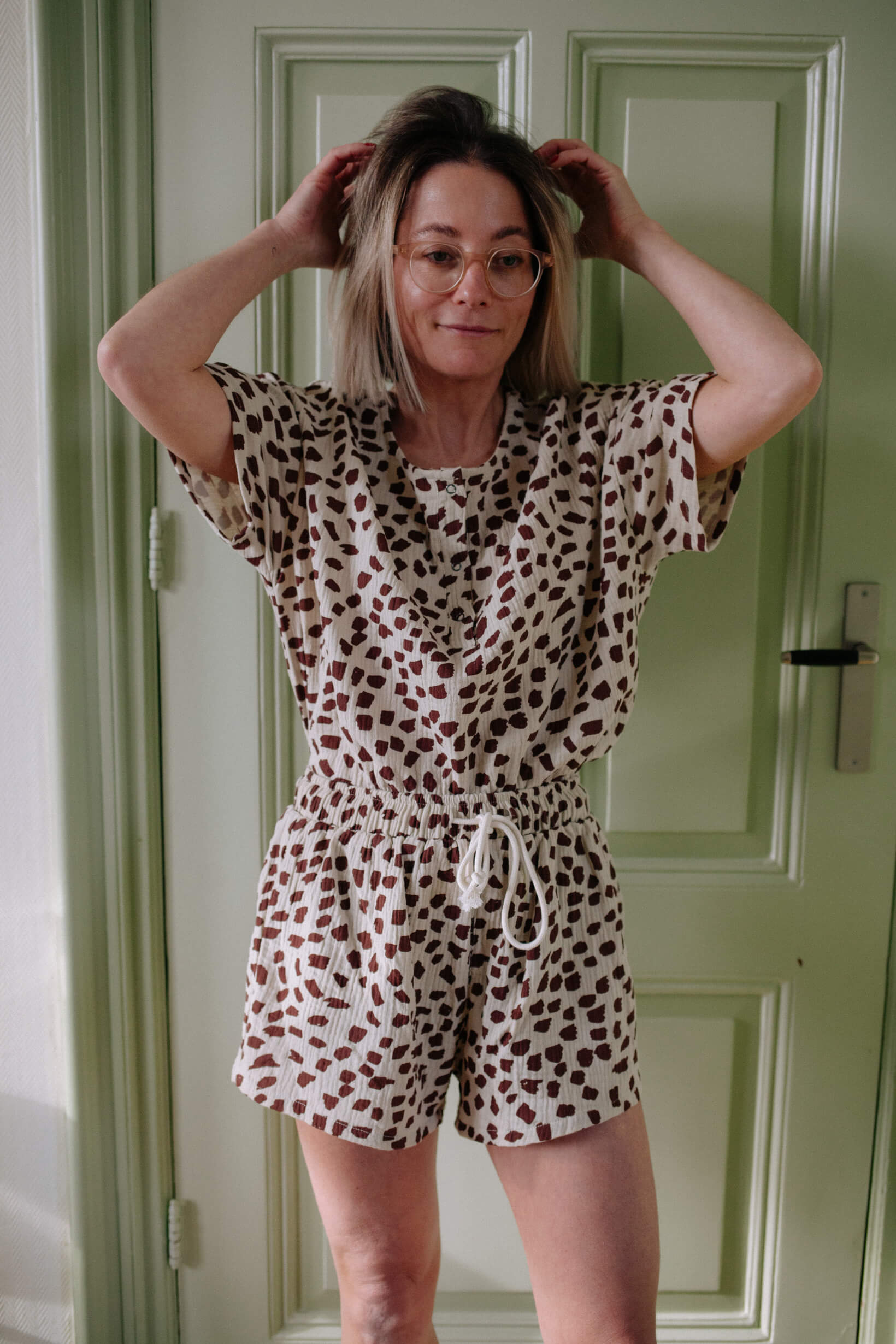 CREAM GUEPARD TS SET WOMAN