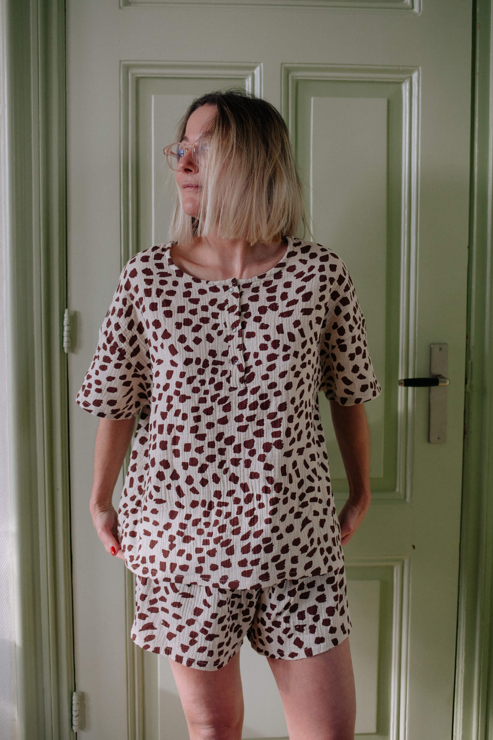CREAM GUEPARD TS SET WOMAN