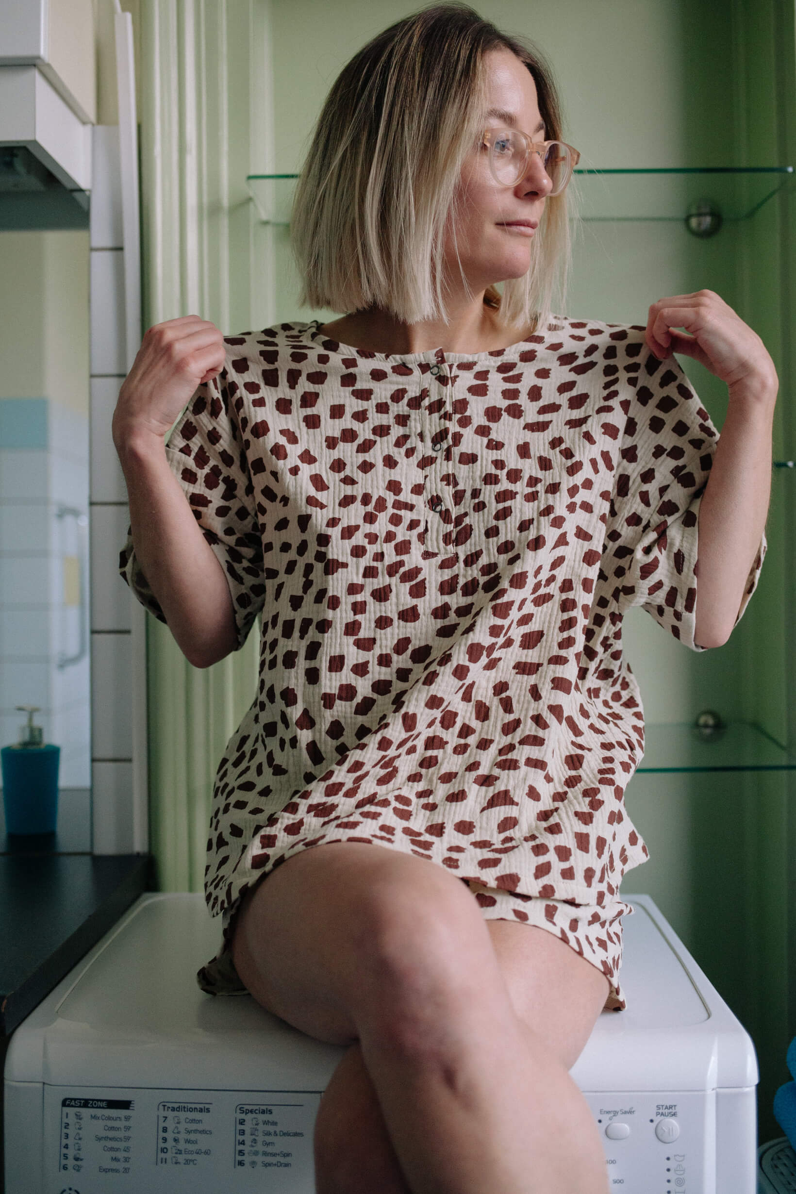CREAM GUEPARD TS SET WOMAN
