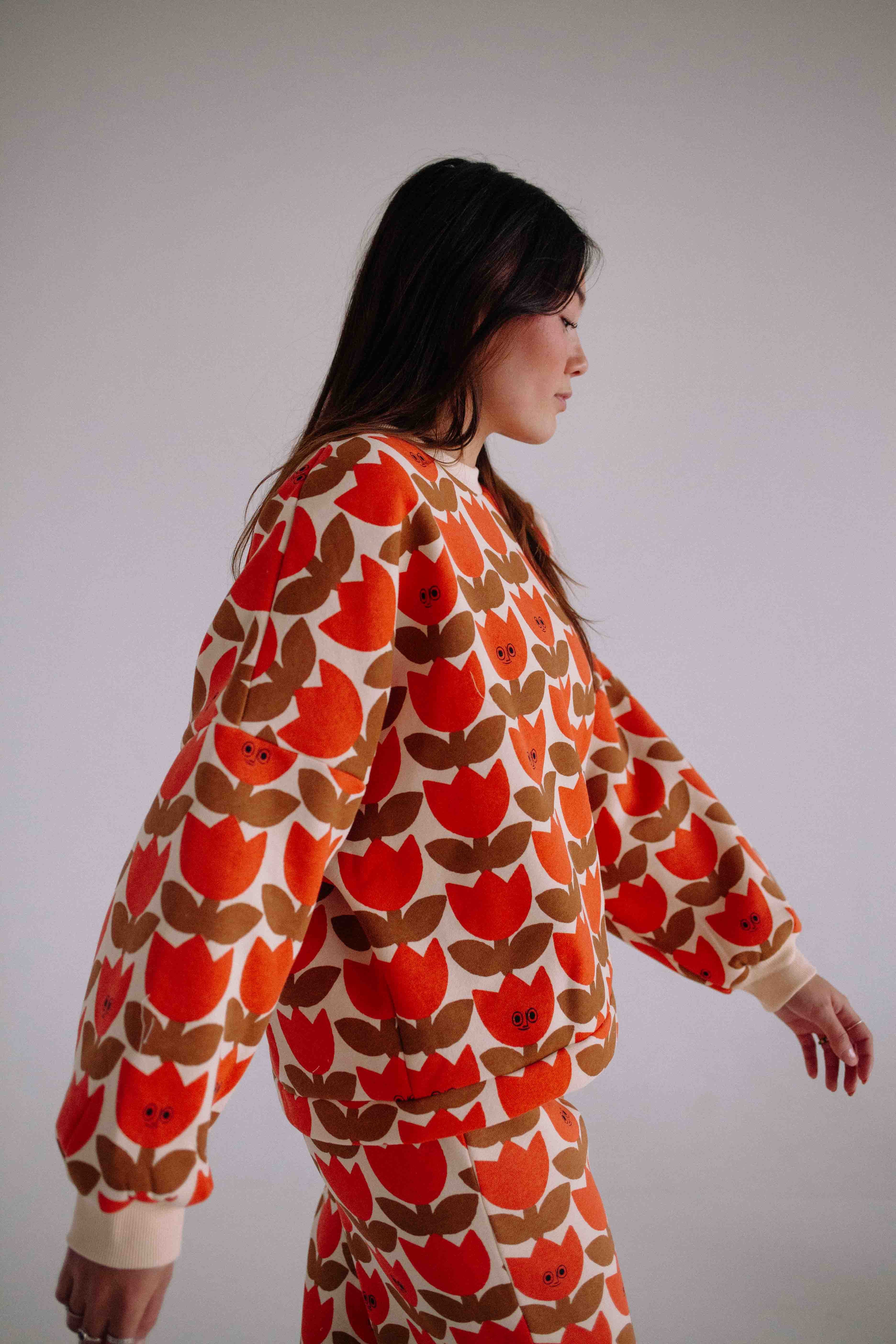 ENSEMBLE ORANGE SMILING TULIPE FEMME