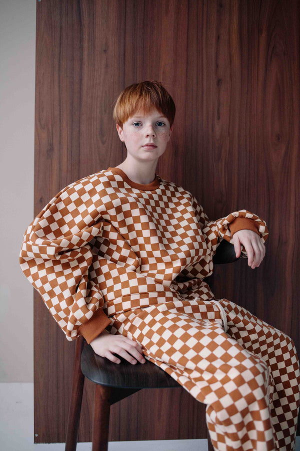 ENSEMBLE MARRON CHECKERS