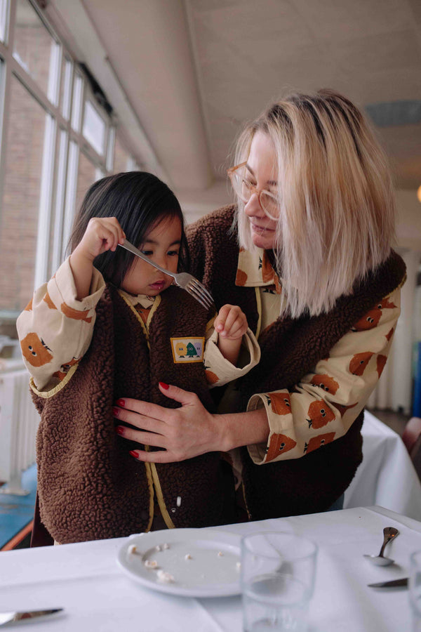MATCHY - VESTE SANS MANCHE MARRON