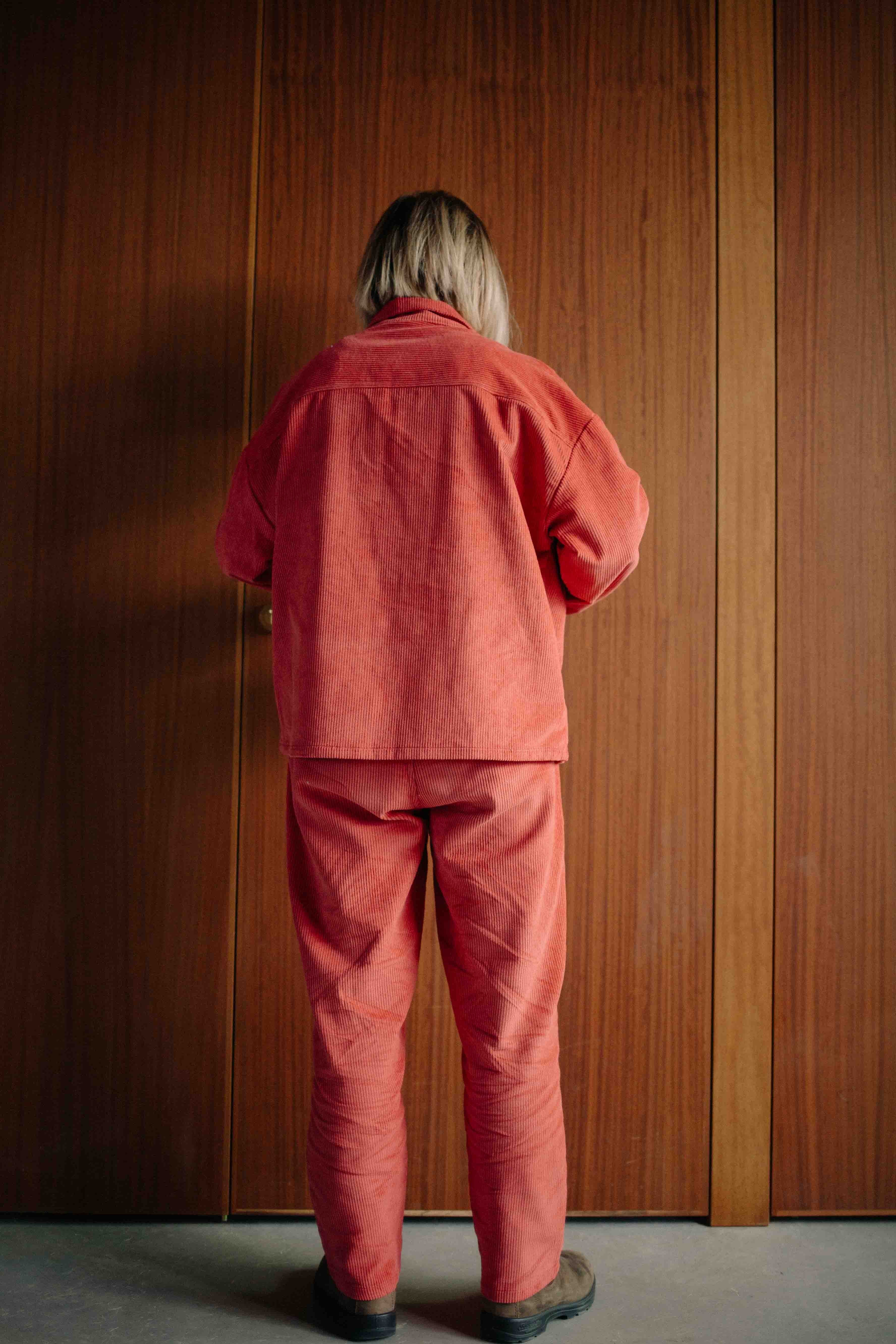 TERRACOTTA CORDUROY SET WOMAN