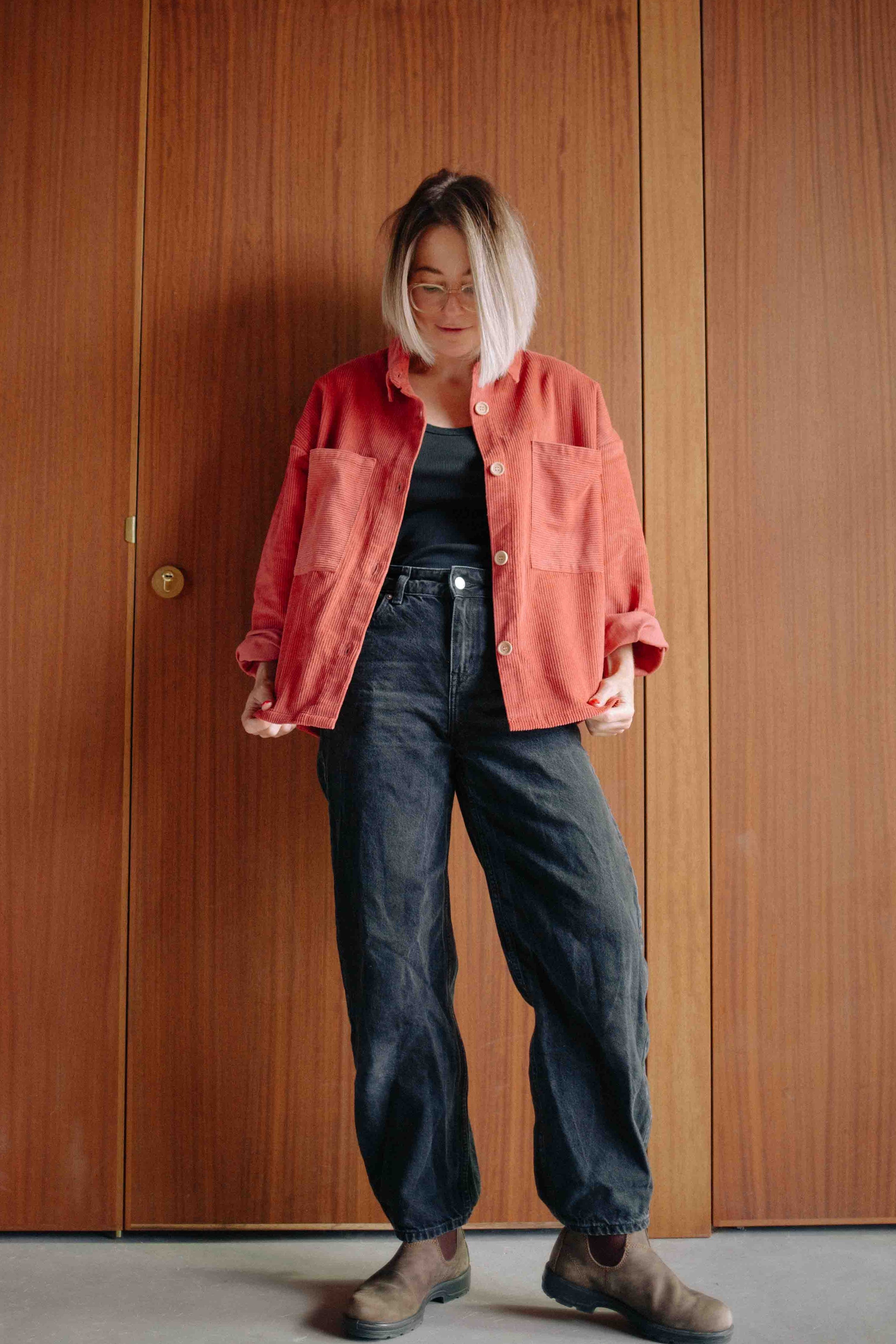 TERRACOTTA CORDUROY SET WOMAN