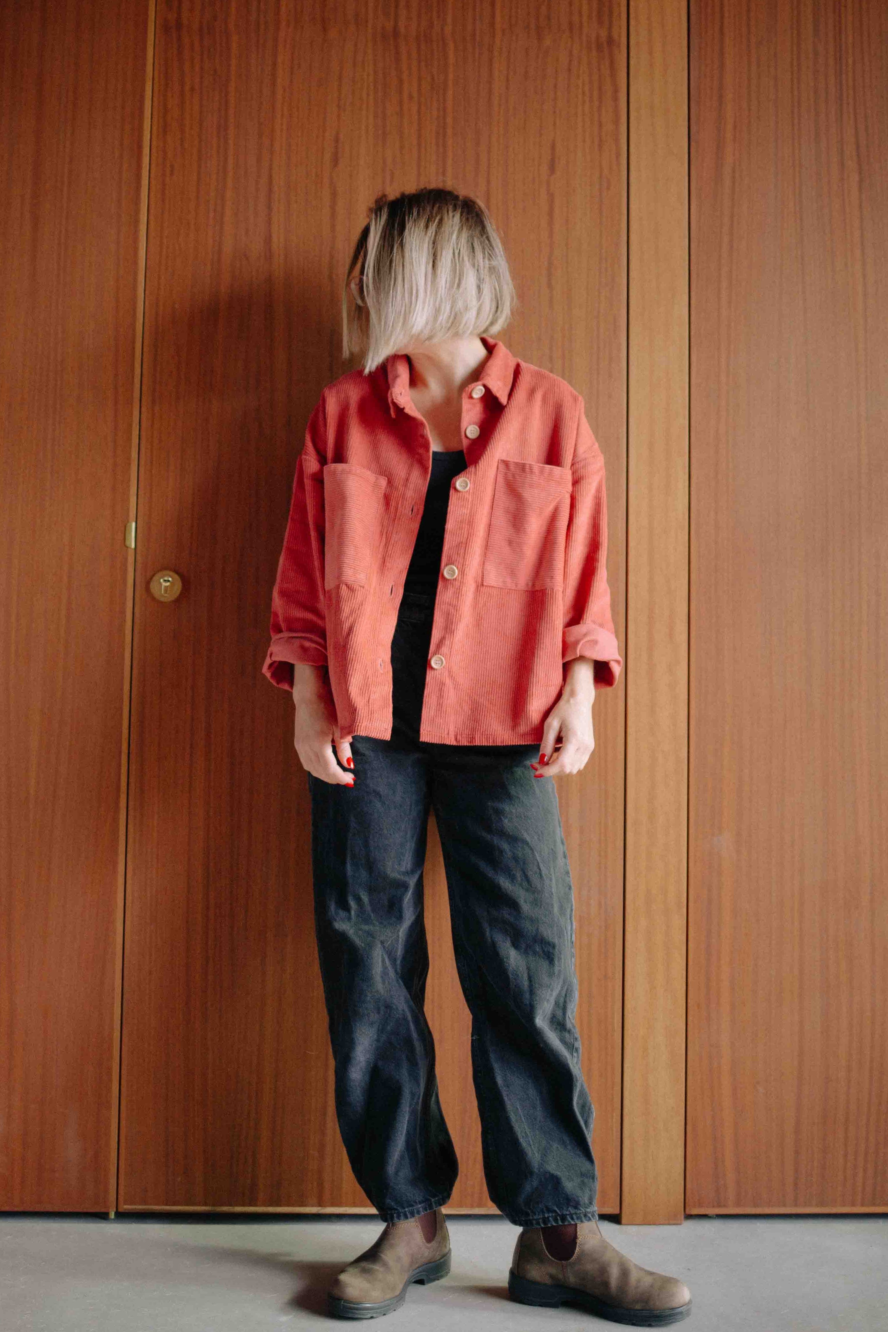 TERRACOTTA CORDUROY SET WOMAN