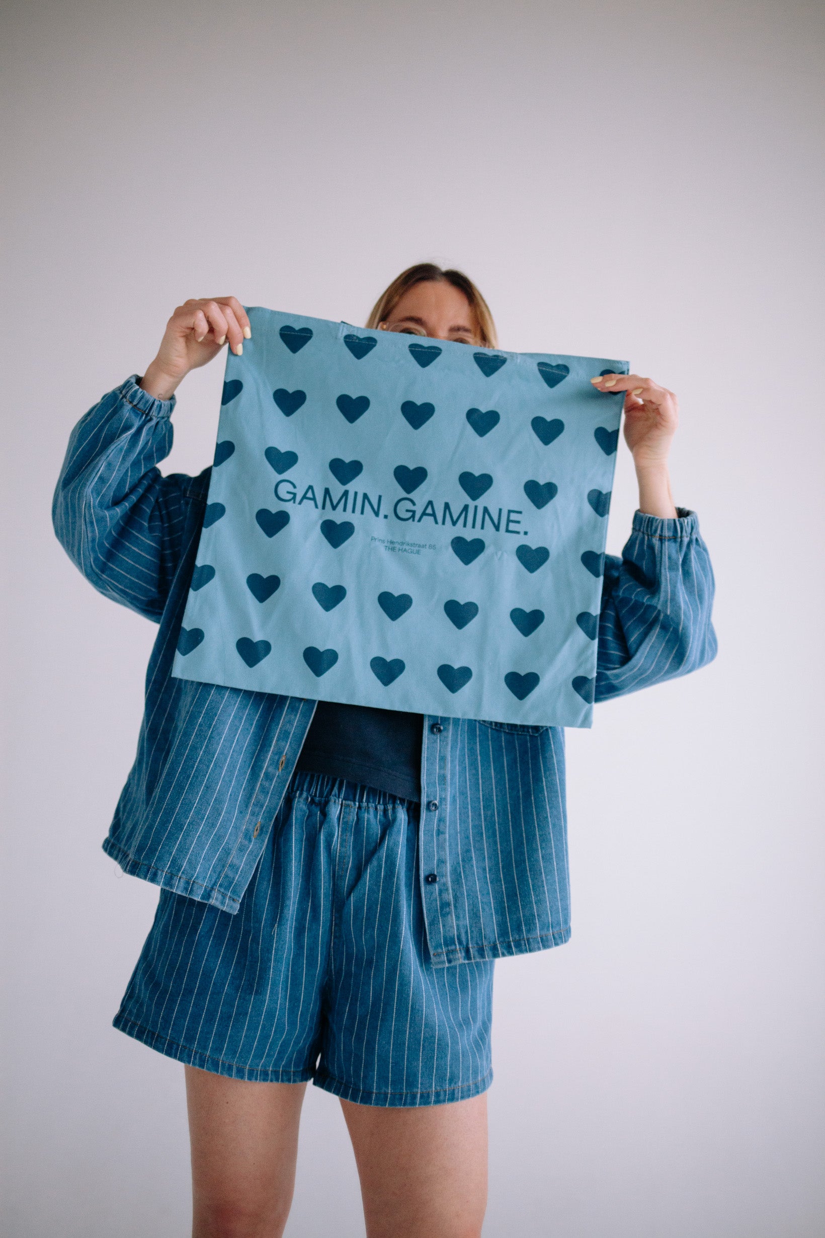 BLUE GG. NEW LOVE TOTE BAG