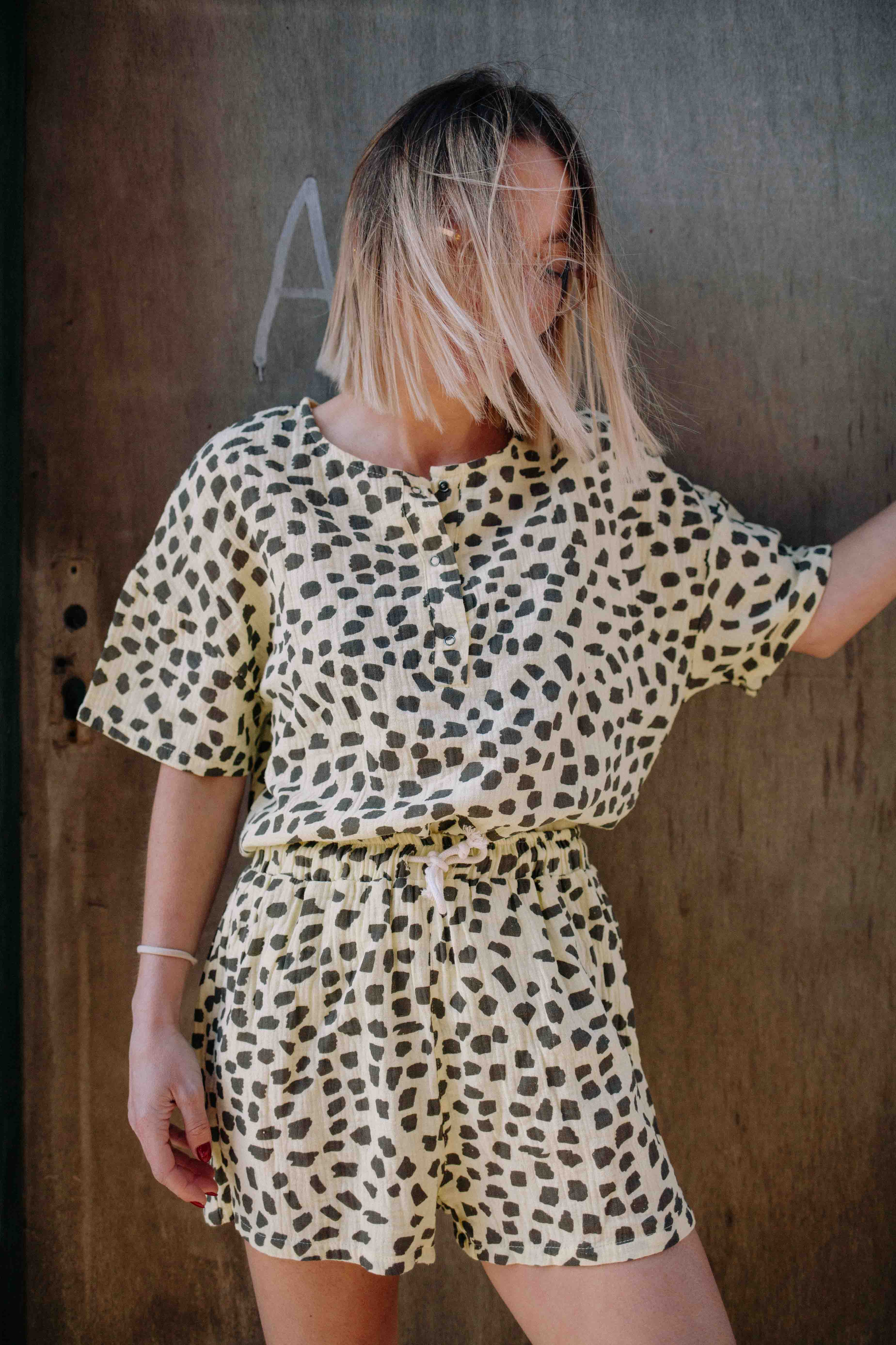 YELLOW GUEPARD TS SET WOMAN