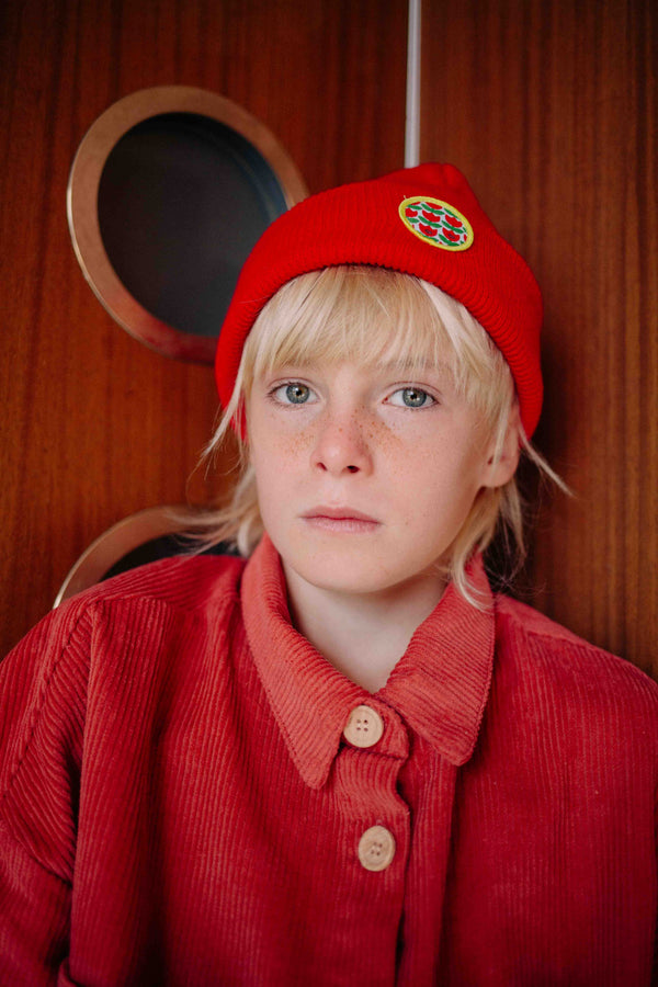 RED TULIP PATCH BEANIE