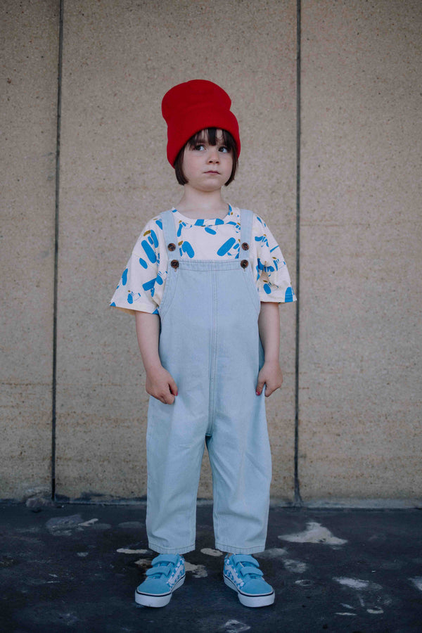 LIGHT WASH DENIM OVERALL