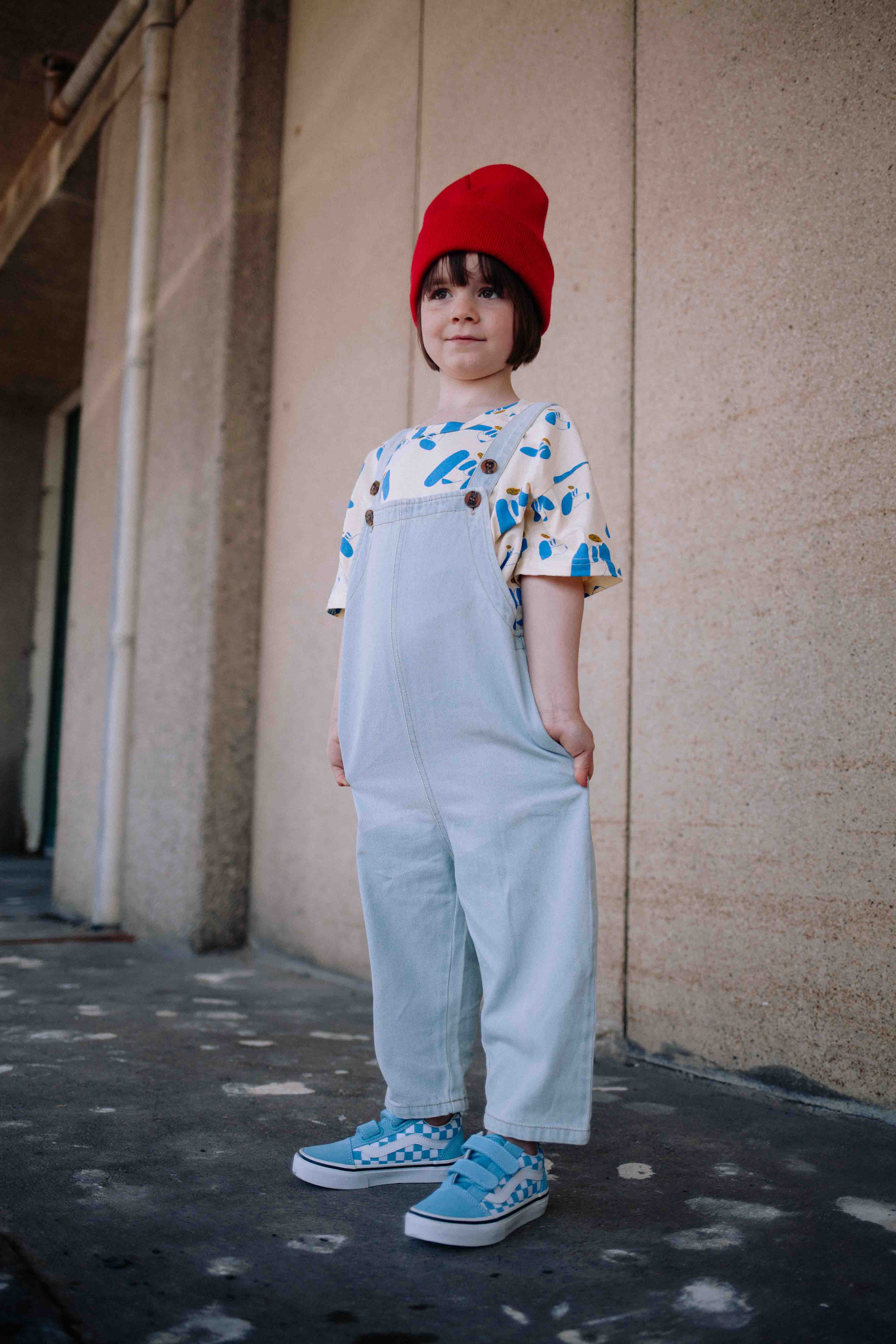 LIGHT WASH DENIM OVERALL