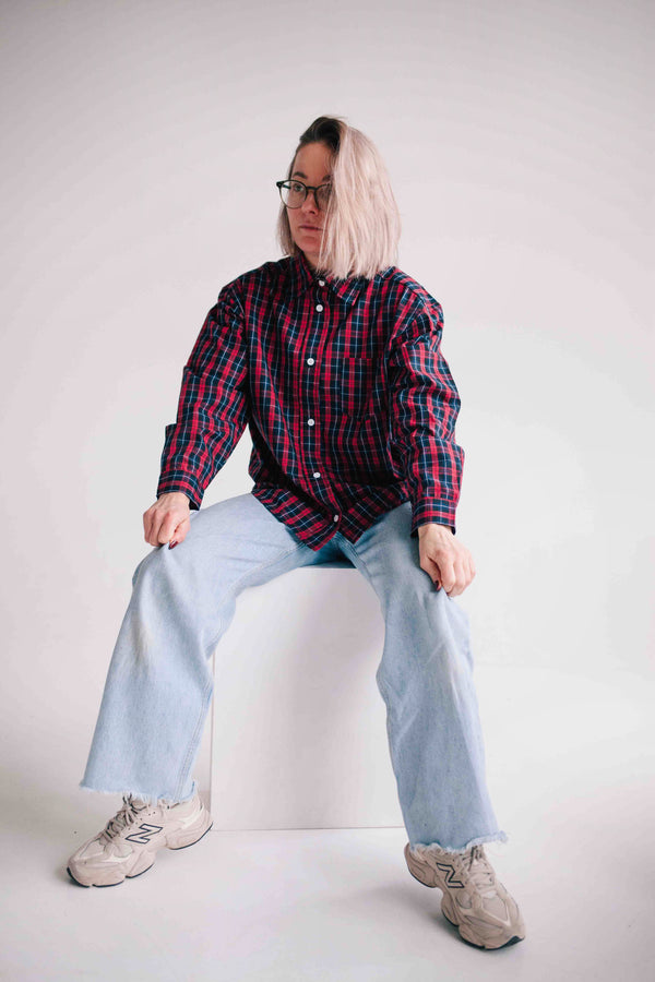 VICHY RED SHIRT WOMAN