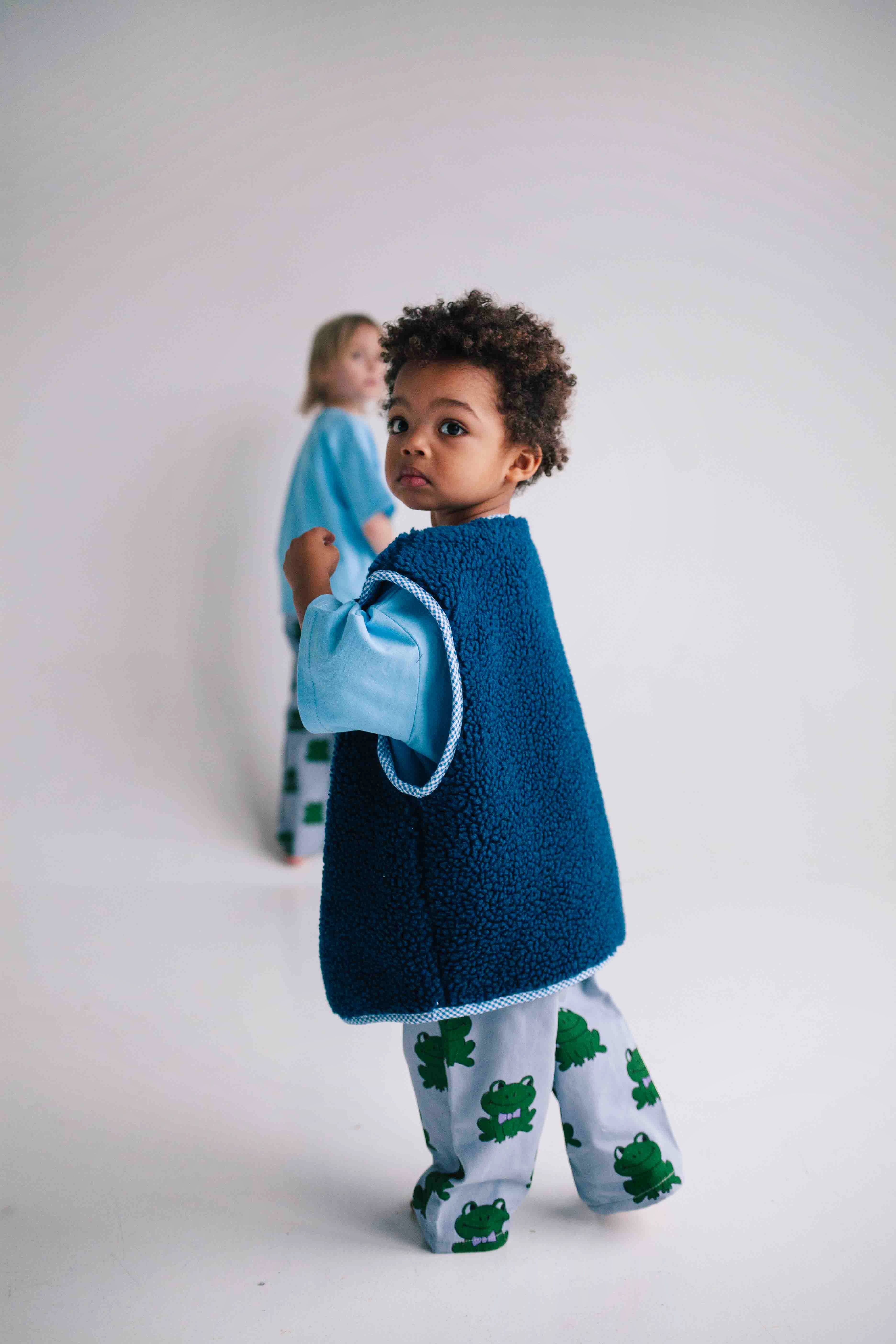 BLUE VICHY WAISTCOAT