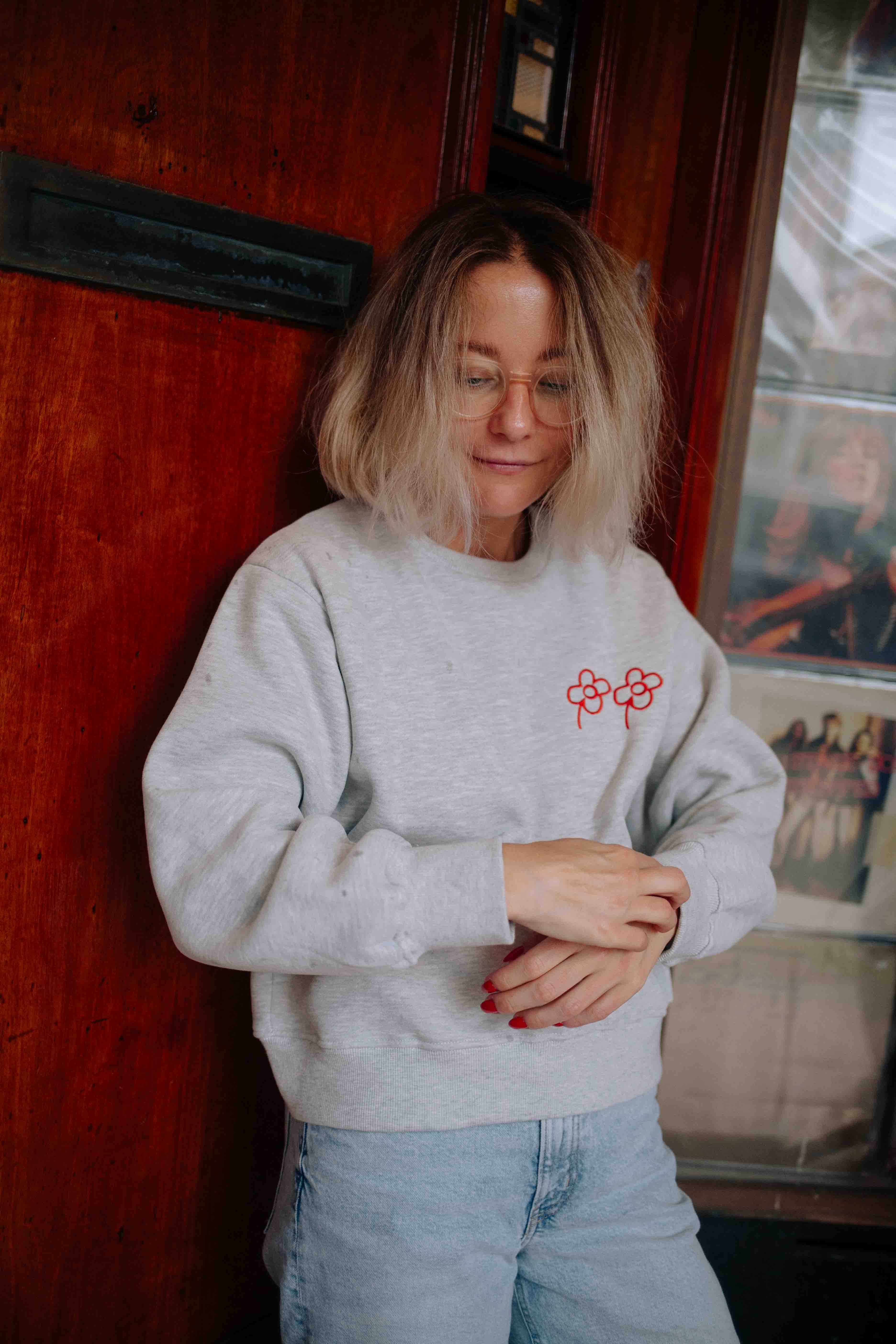 SWEAT SIGNATURE FLOWER FEMME