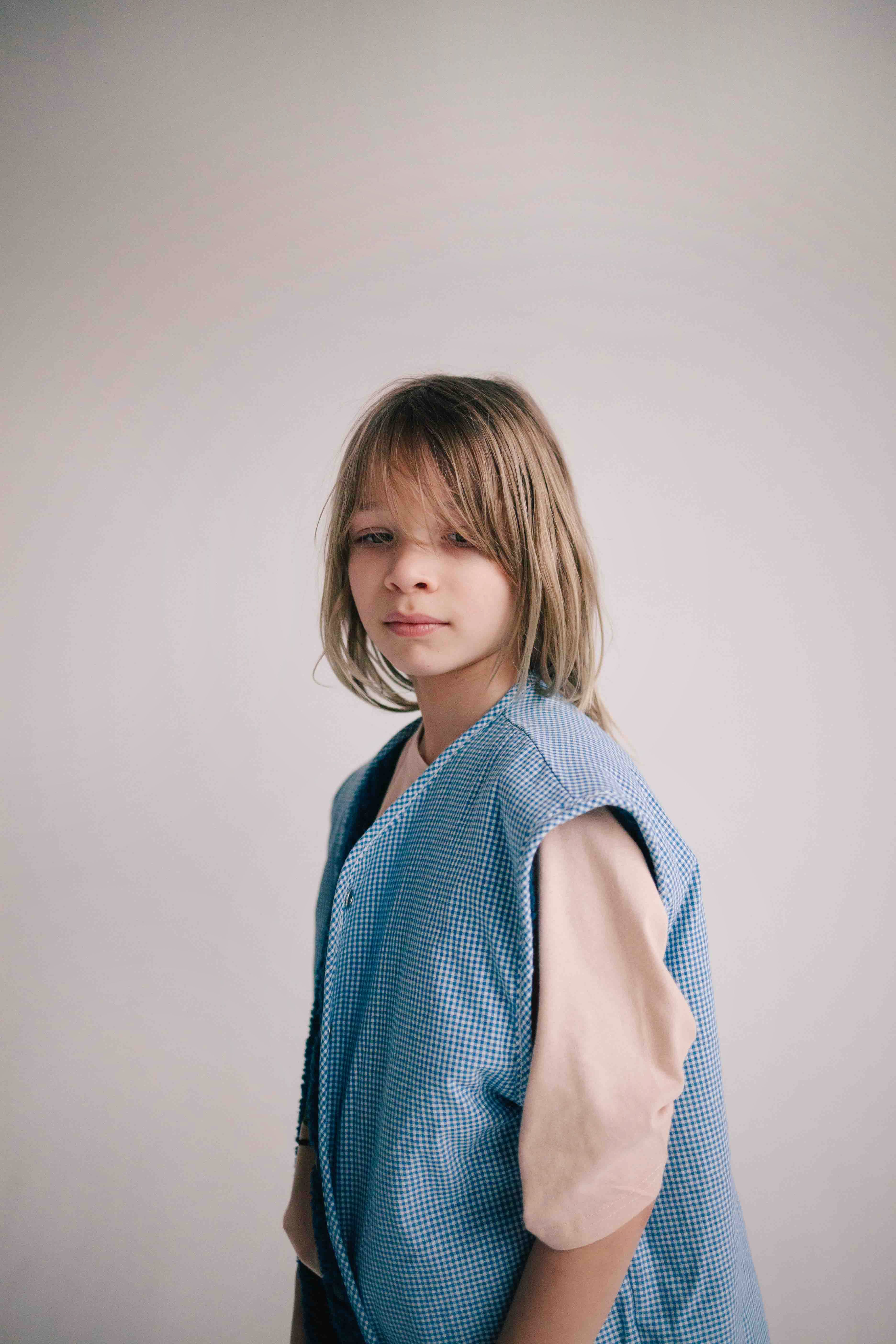 BLUE VICHY WAISTCOAT