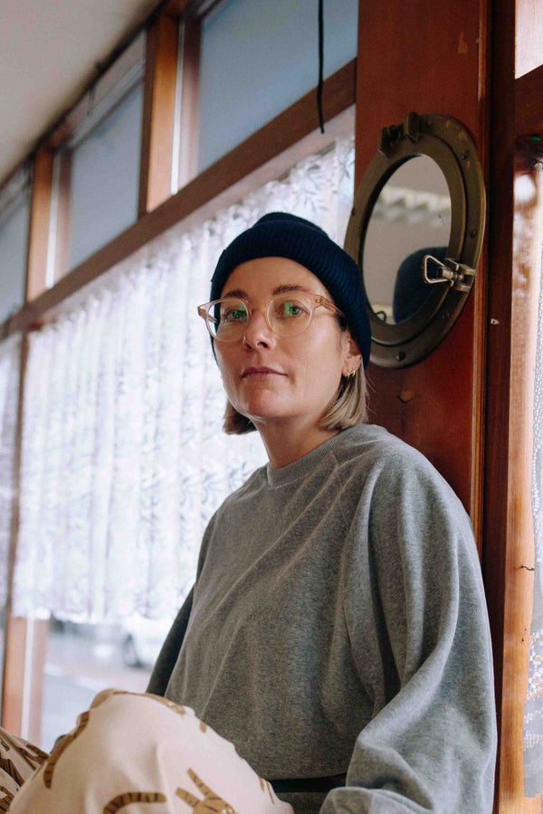 NAVY HONEY BEAR BEANIE ADULT