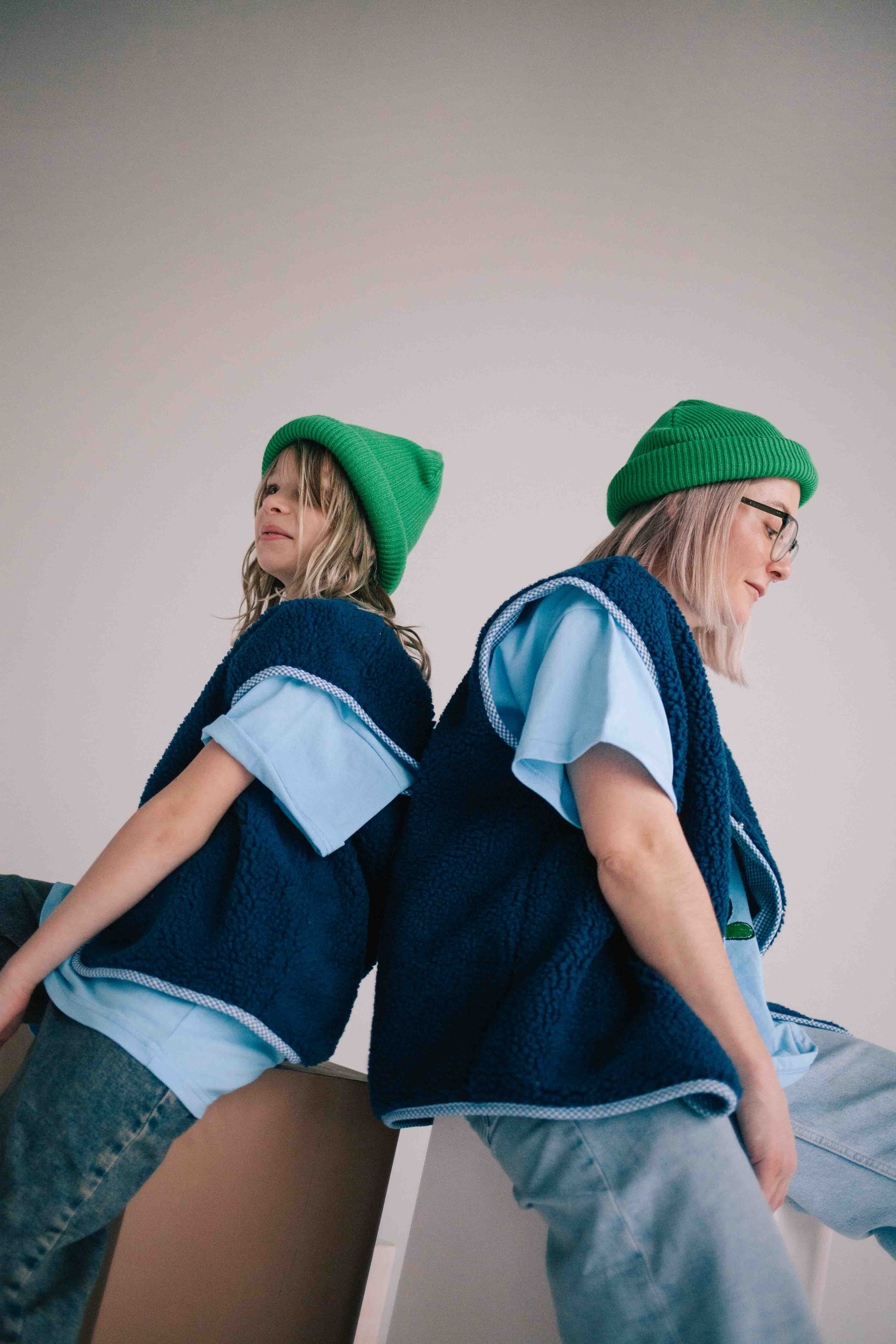 BLUE VICHY WAISTCOAT