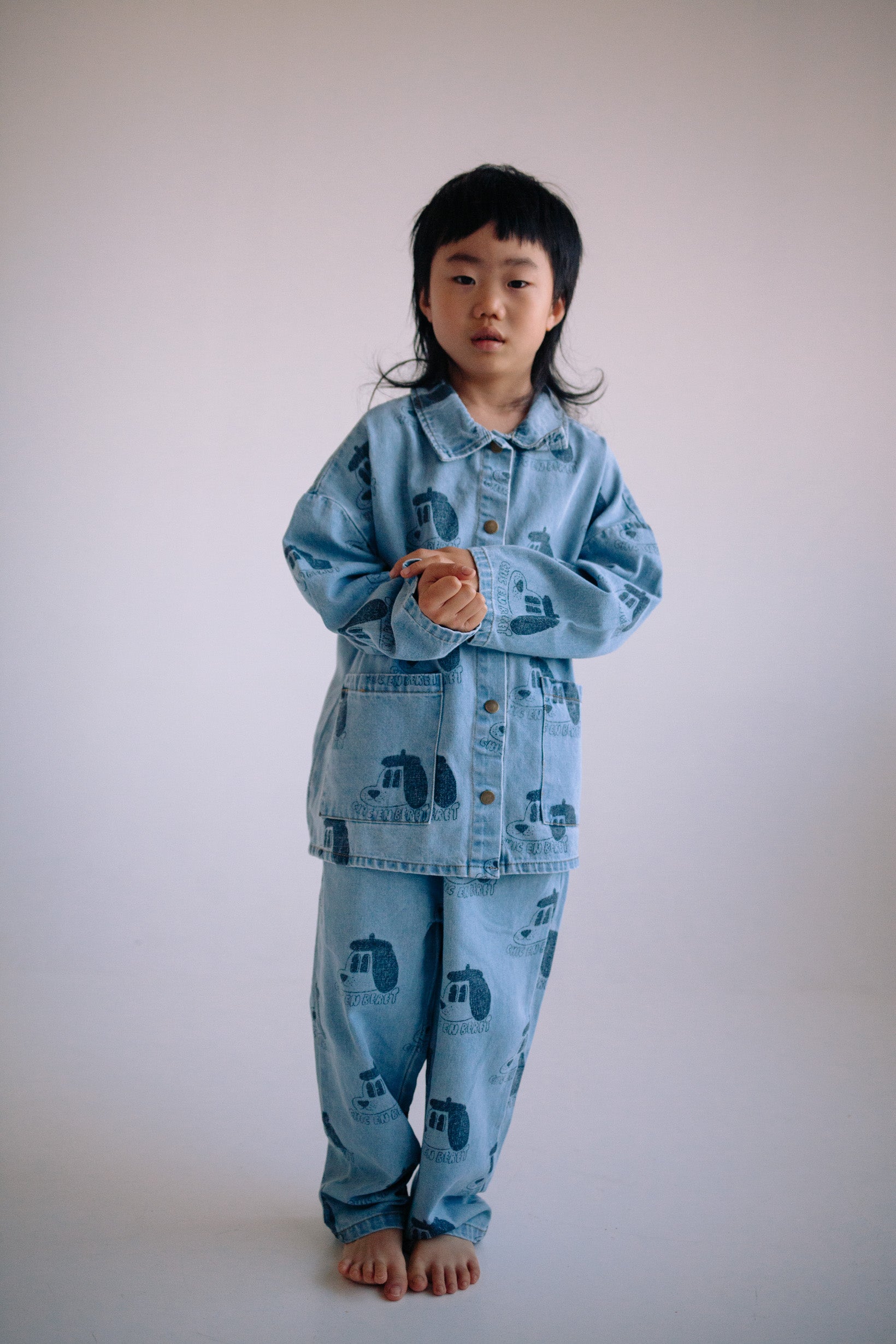 ENSEMBLE DENIM BERET