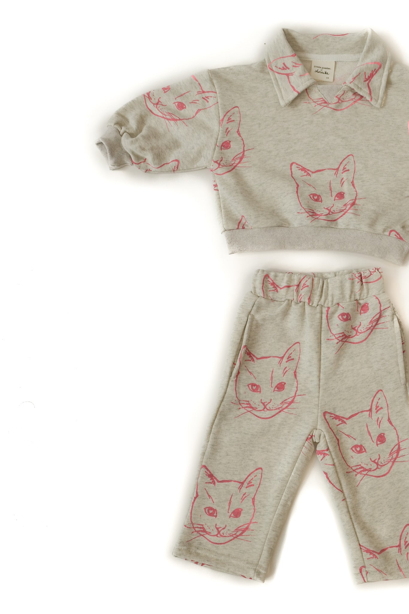 PINK REBEL CAT SET - 3/6 M