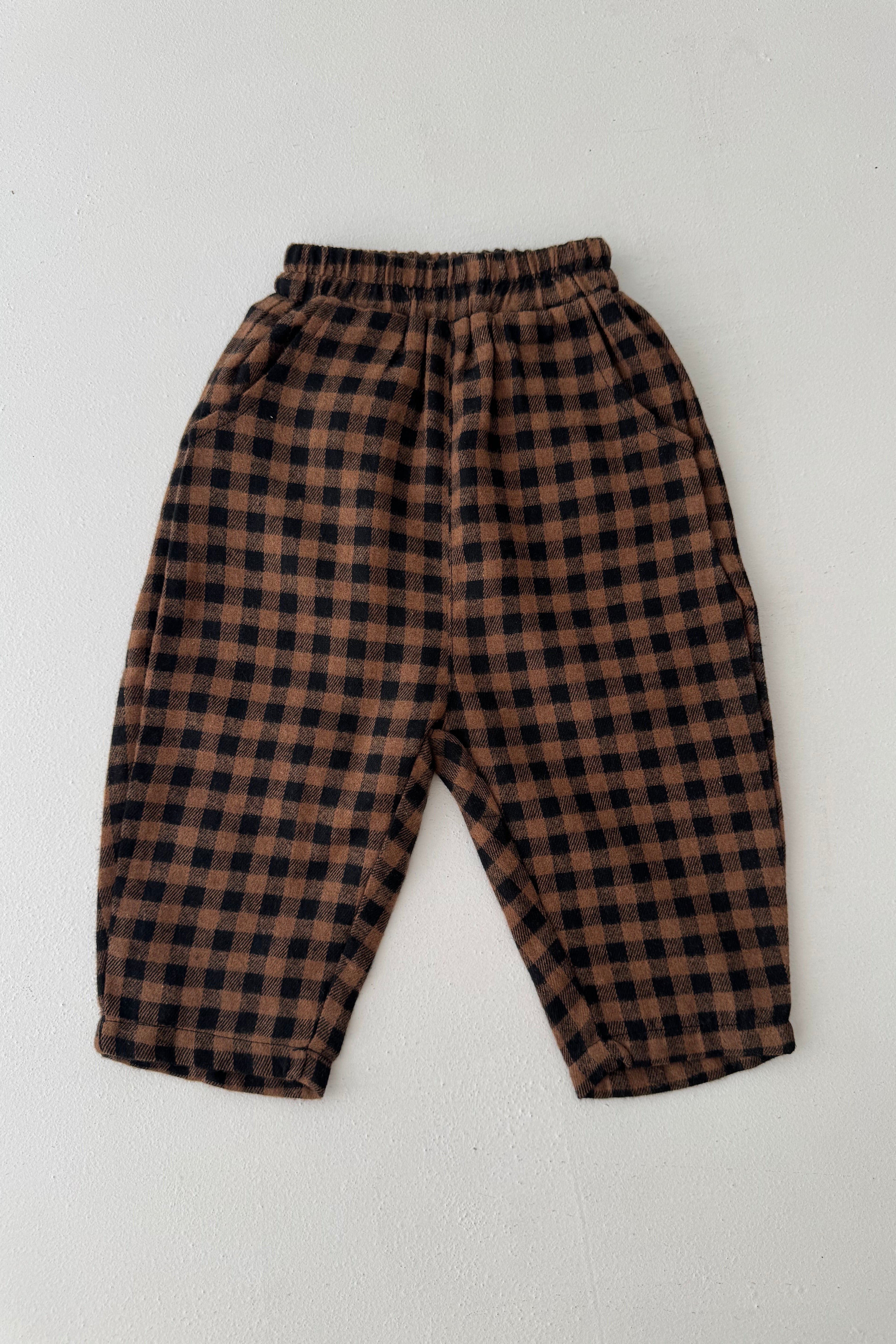 PANTALON VICHY MARRON