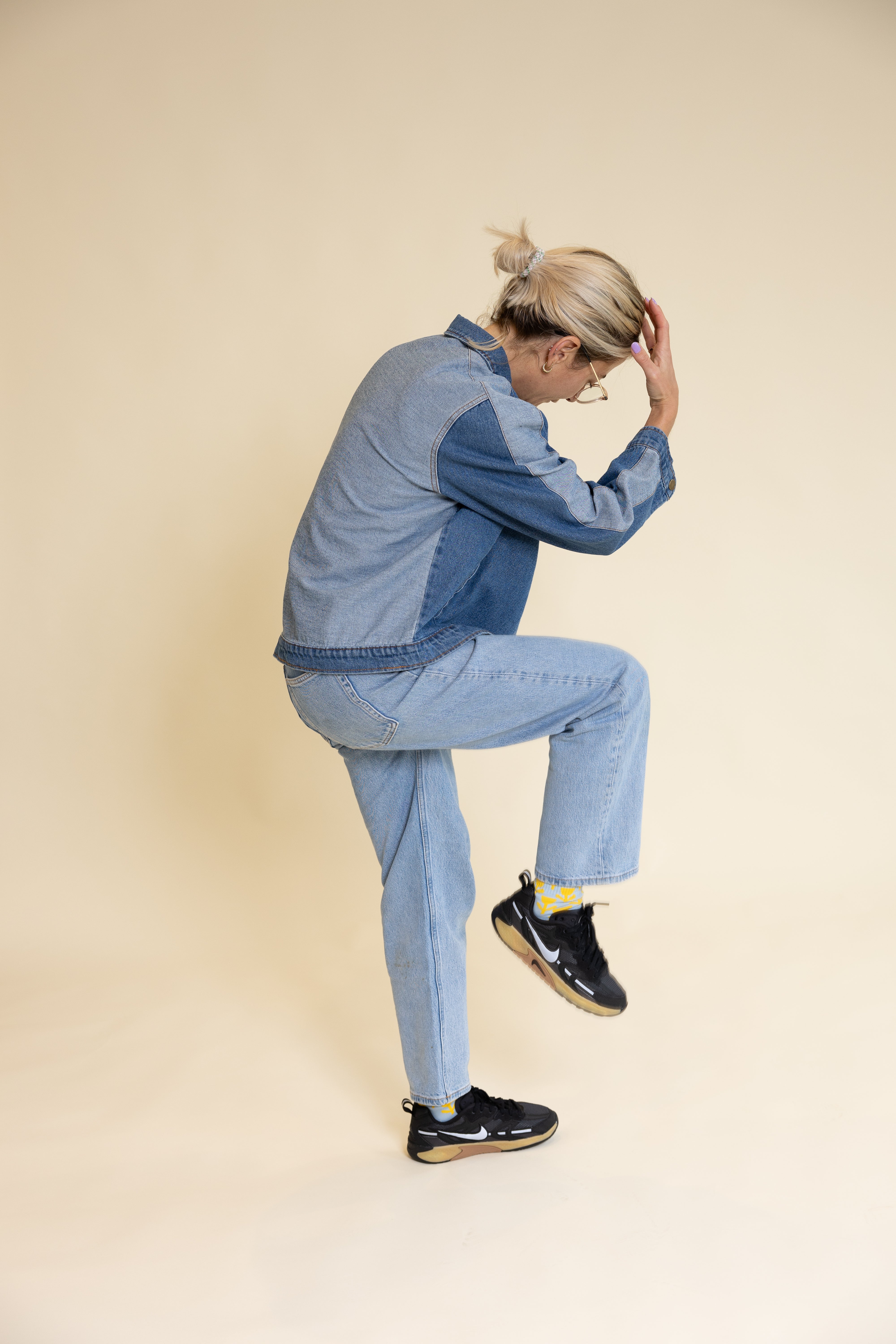 DENIM JACKET BI-COLOR WOMAN