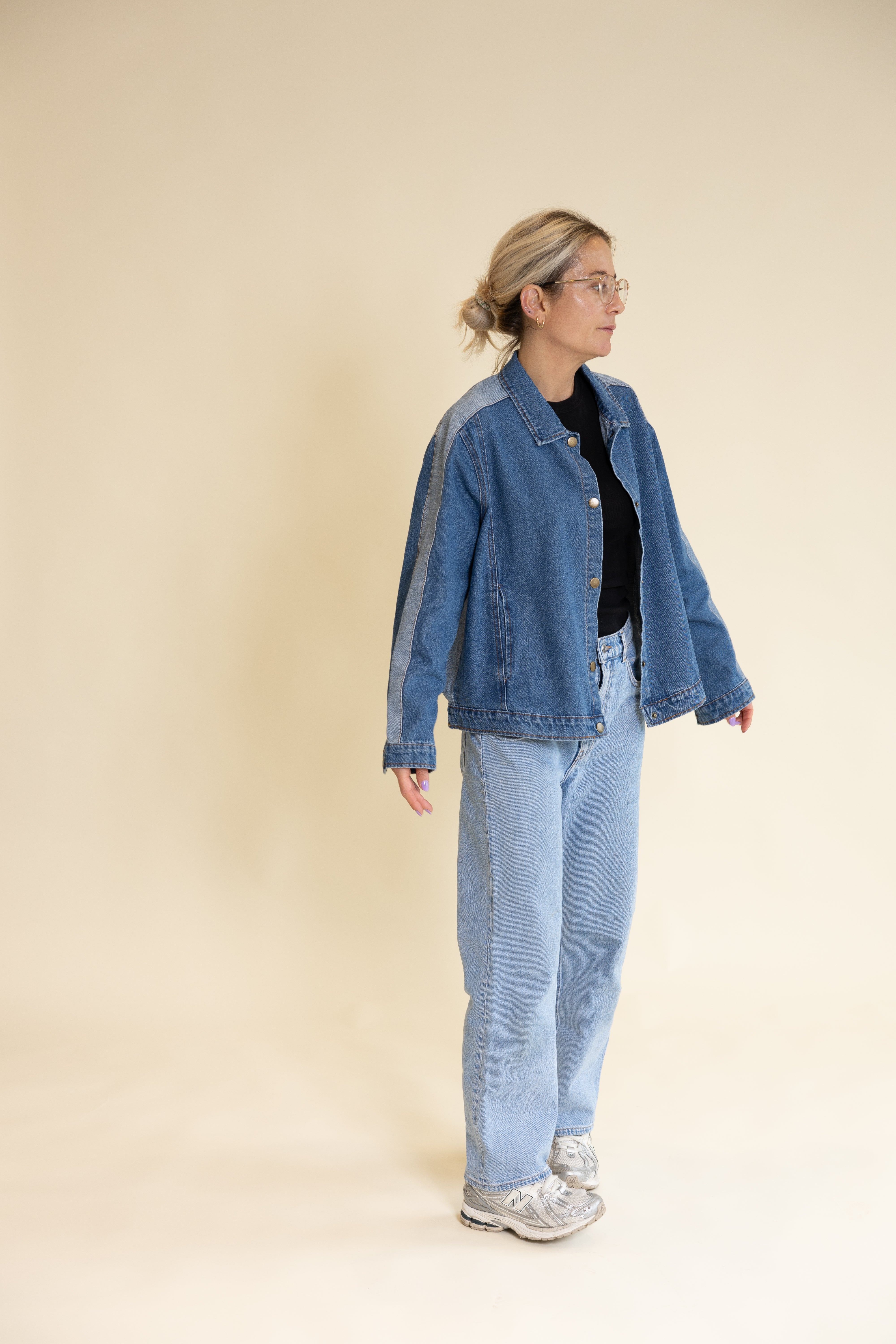 DENIM JACKET BI-COLOR WOMAN