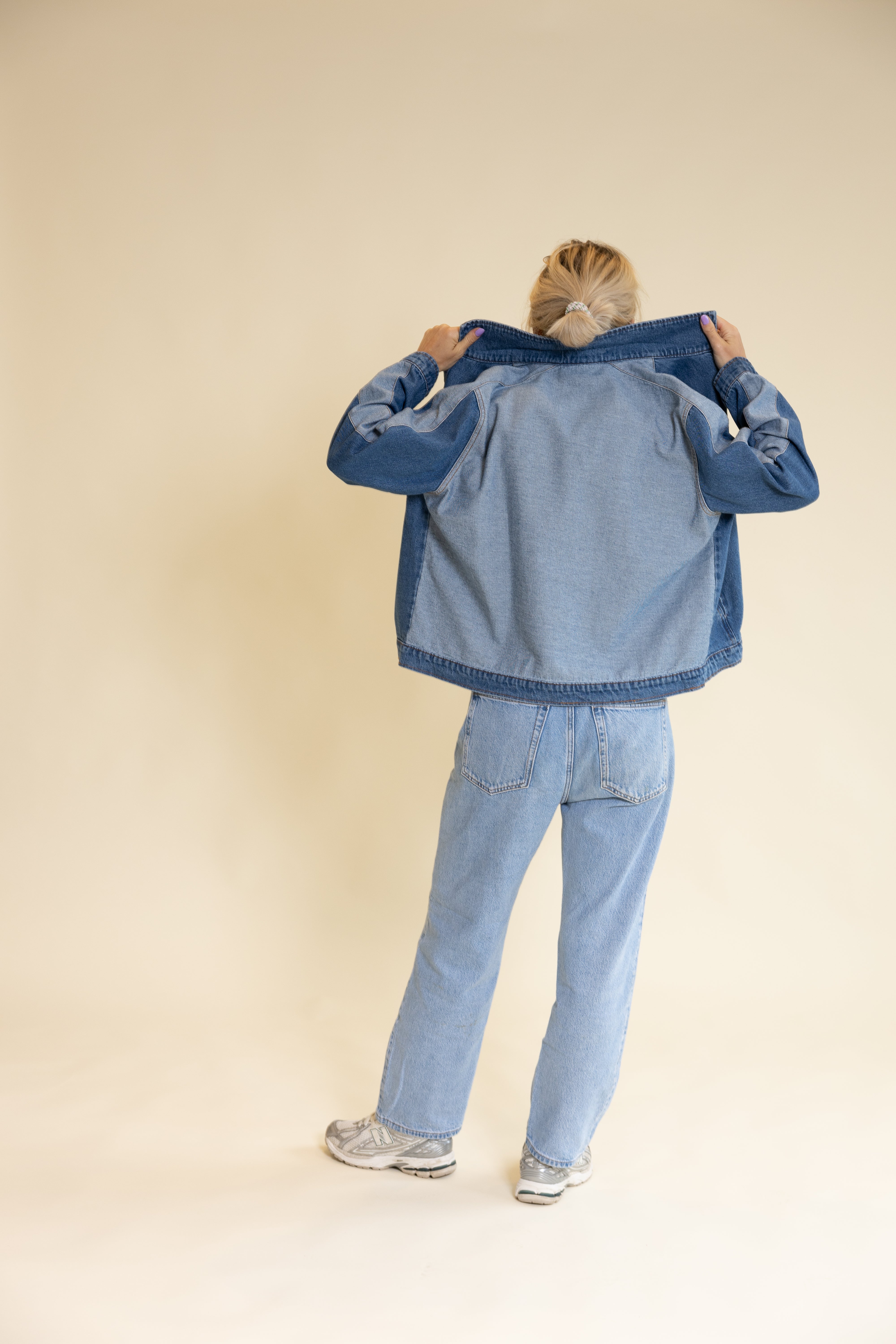 DENIM JACKET BI-COLOR WOMAN