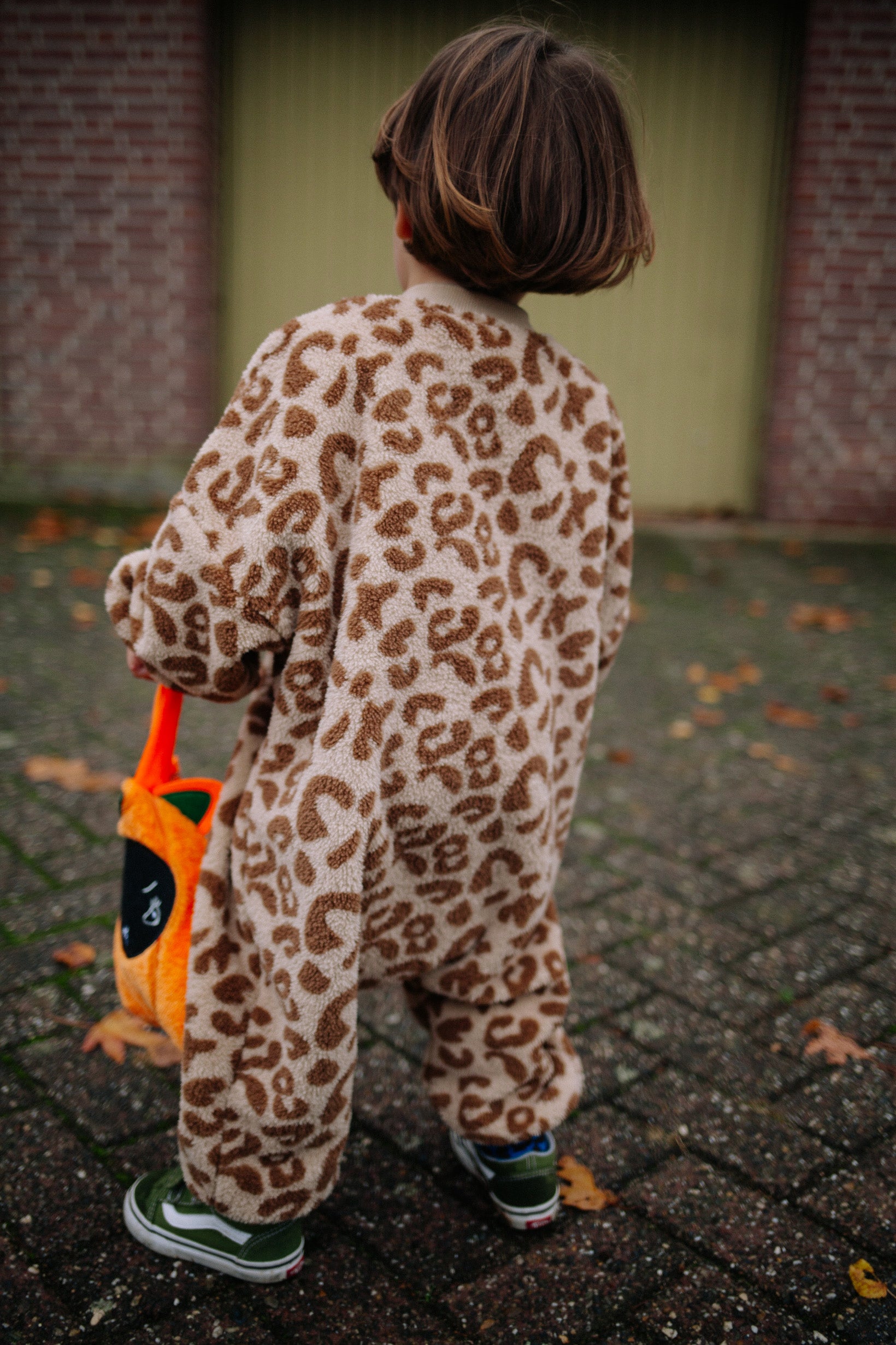 SOFT FLEECE LEOPARD JUMPSUIT