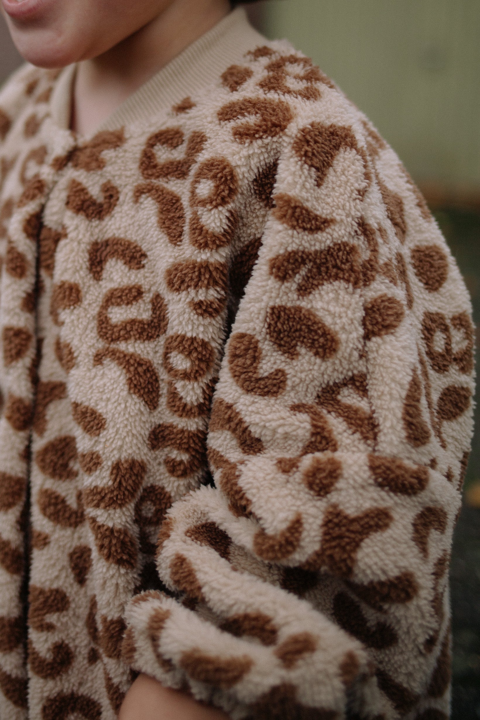 SOFT FLEECE LEOPARD JUMPSUIT