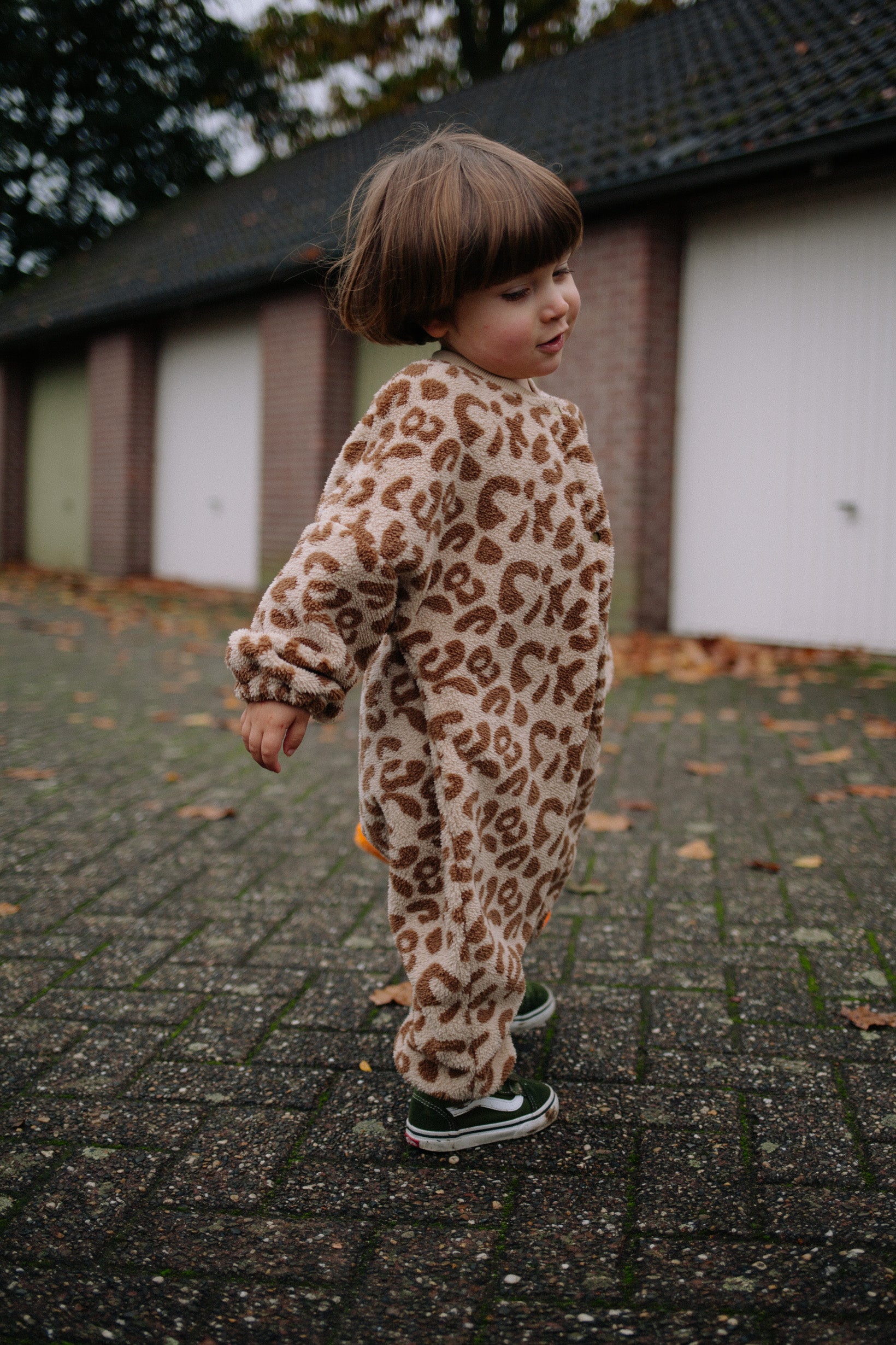 SOFT FLEECE LEOPARD JUMPSUIT