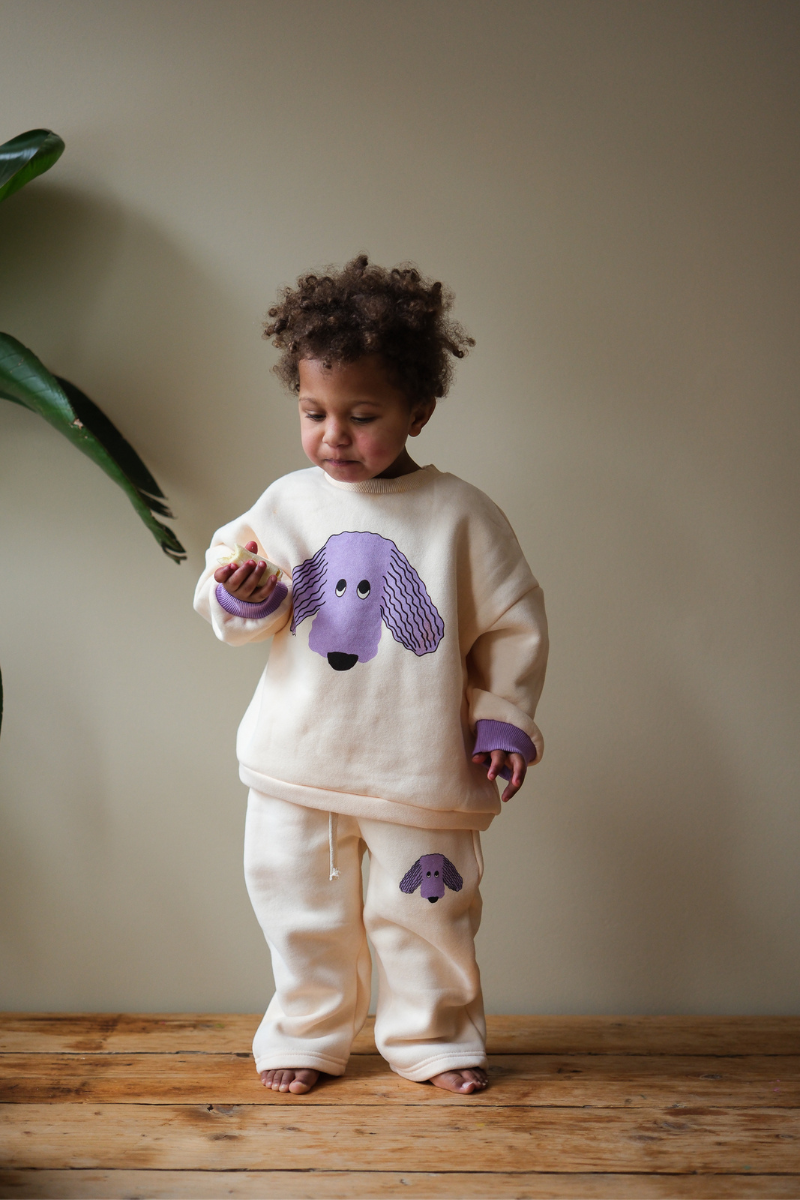 DOG SWEATSHIRT AND PANTS SET CREAM X GISELLE & ROSE