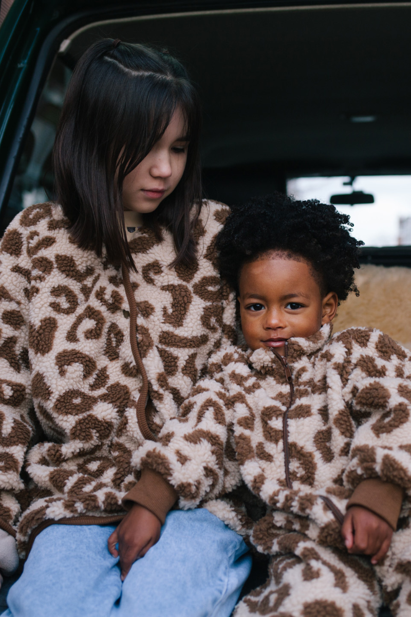 FLUFFY LEOPARD JACKET