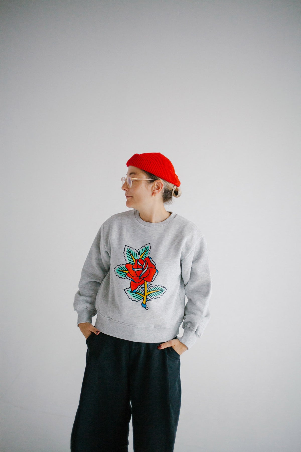 SWEAT ROSE CLASSIQUE FEMME