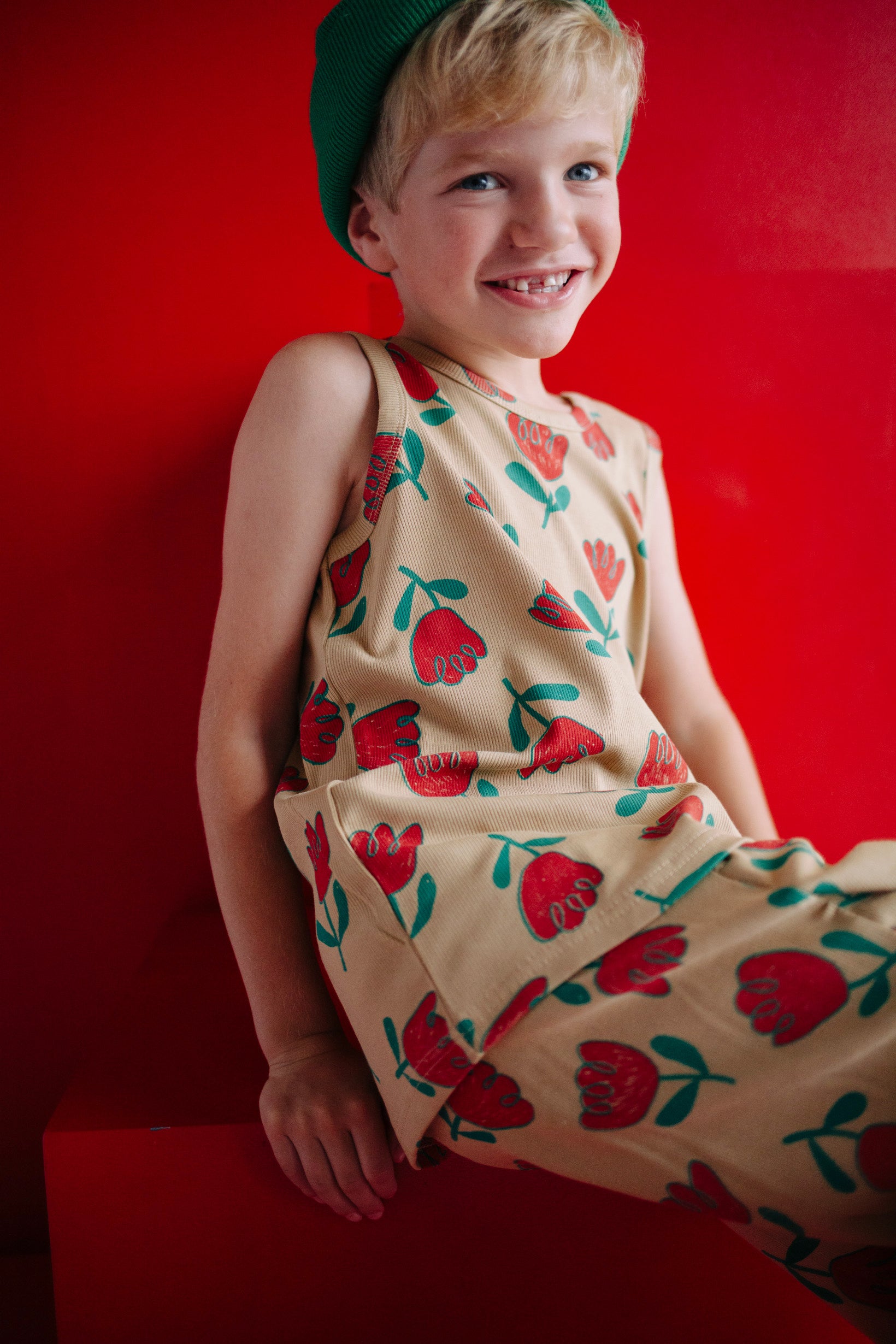 ENSEMBLE FLEUR ROUGE